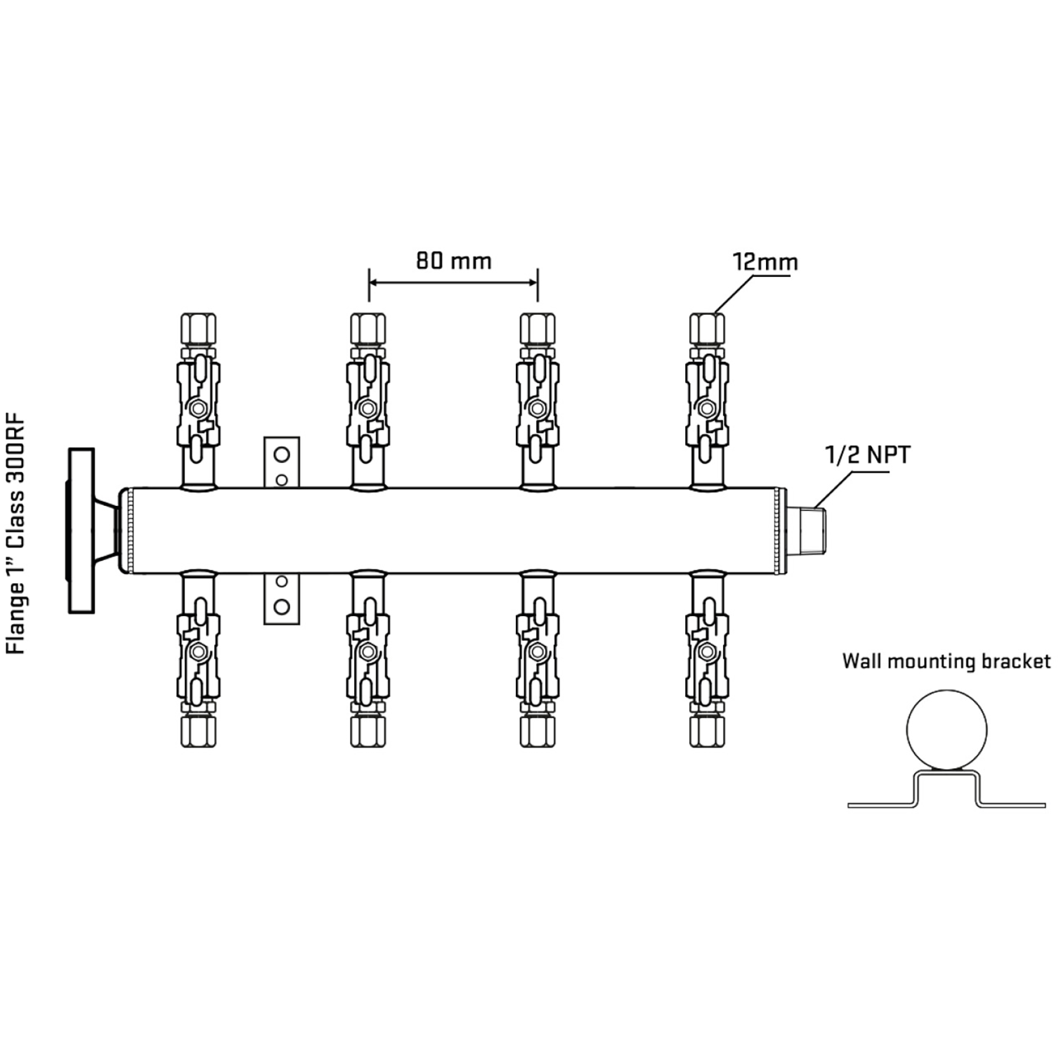 M508A030232 Manifolds Stainless Steel Double Sided