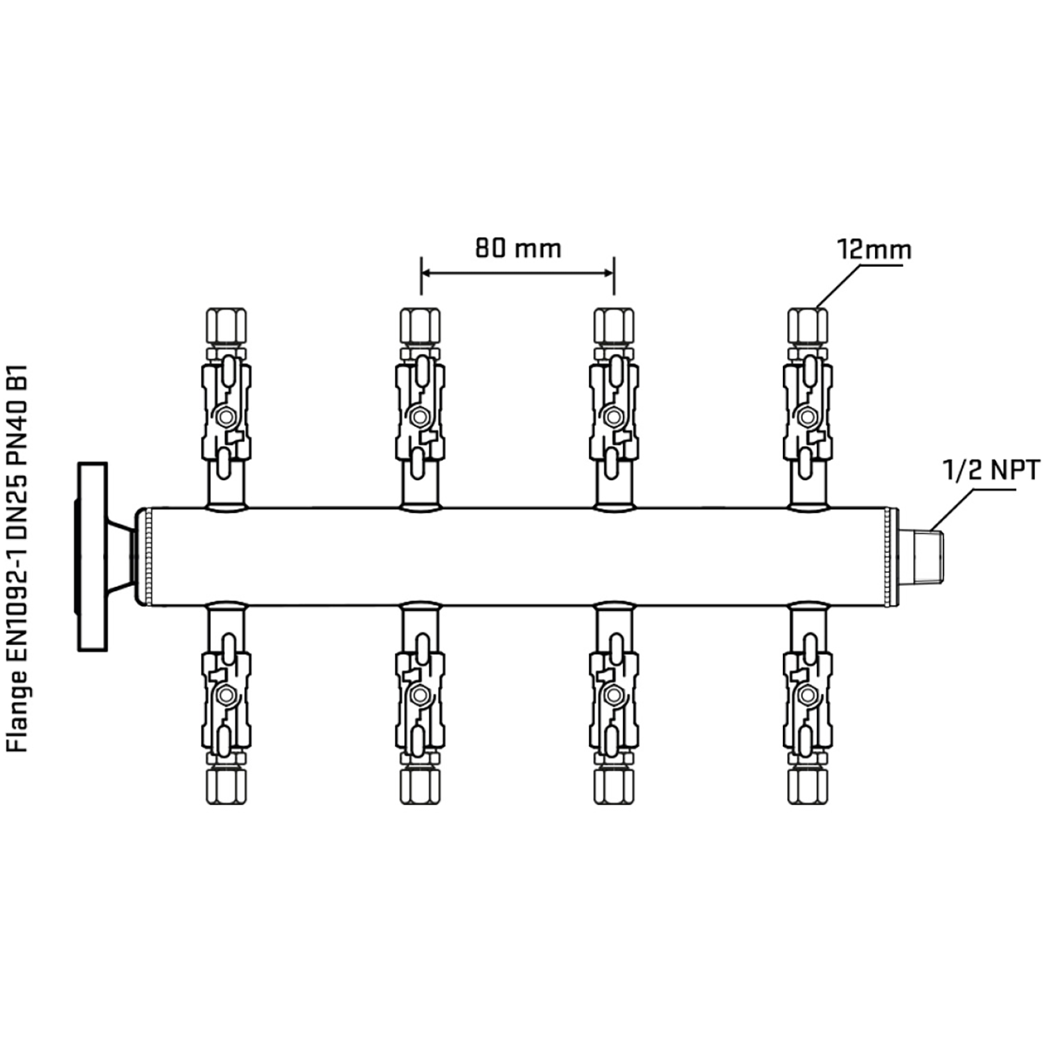 M508A030330 Manifolds Stainless Steel Double Sided