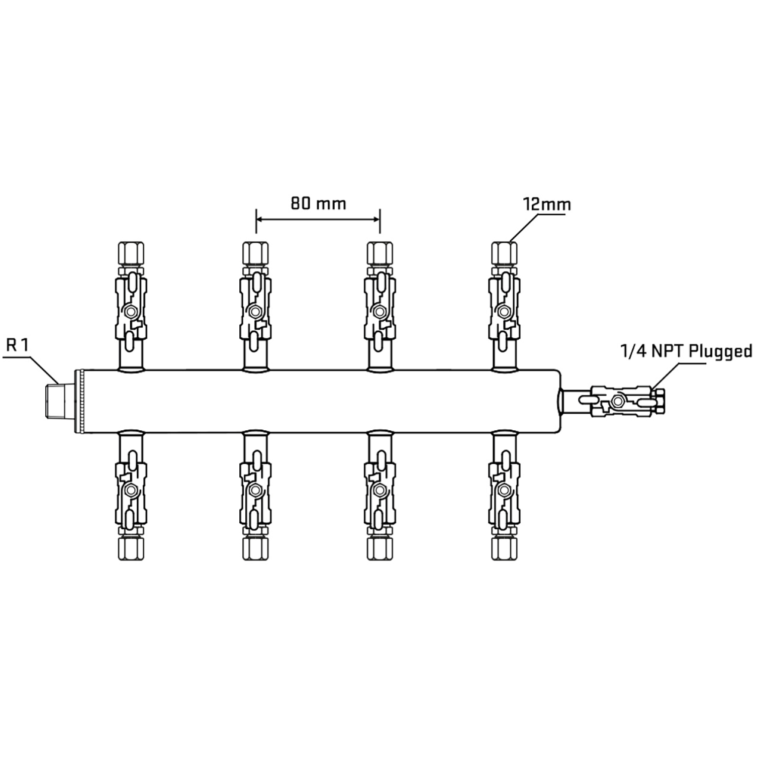 M508A030520 Manifolds Stainless Steel Double Sided