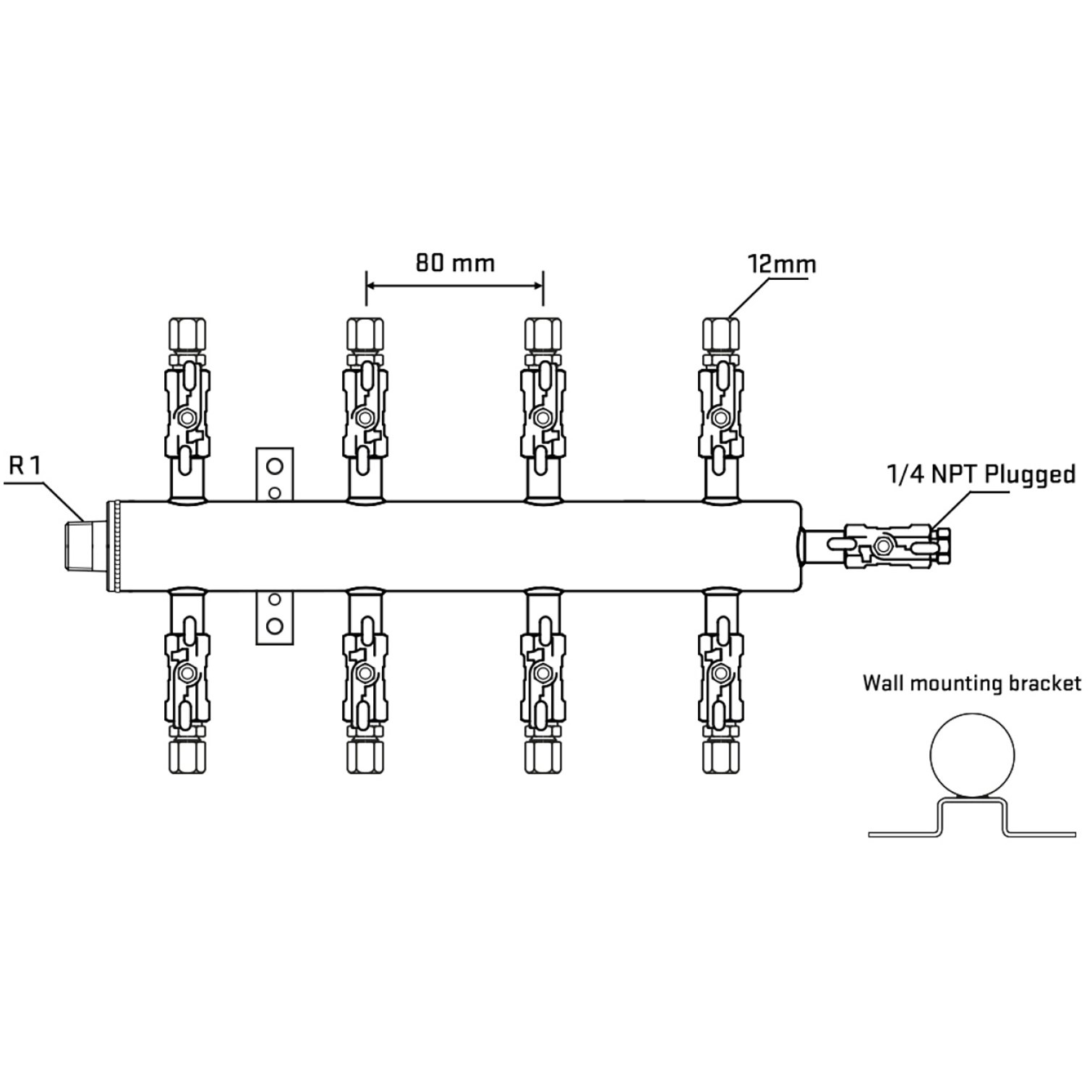 M508A030522 Manifolds Stainless Steel Double Sided