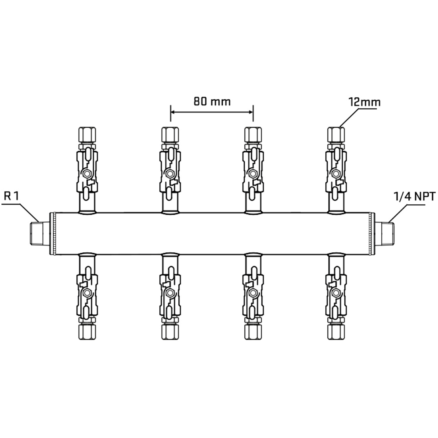 M508A030540 Manifolds Stainless Steel Double Sided