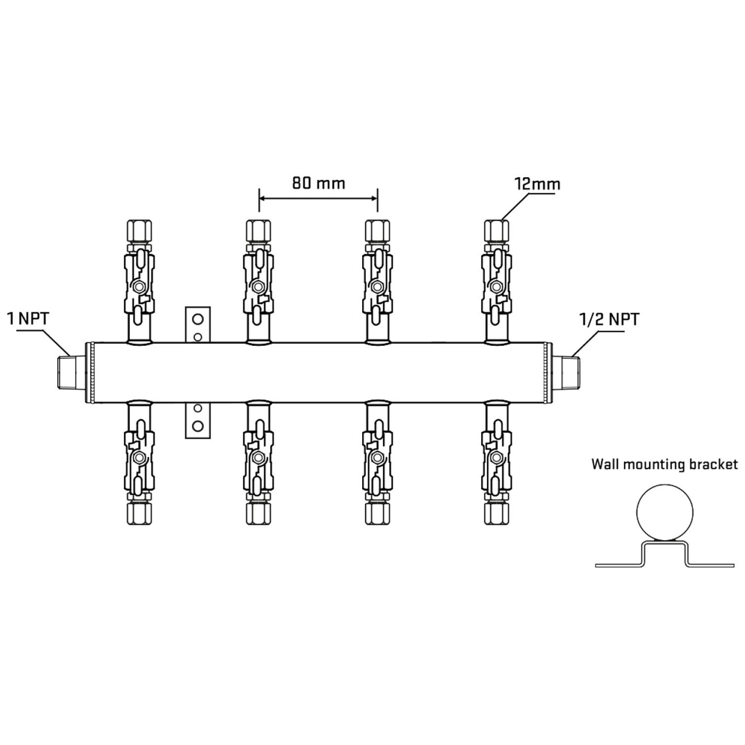 M508A030932 Manifolds Stainless Steel Double Sided