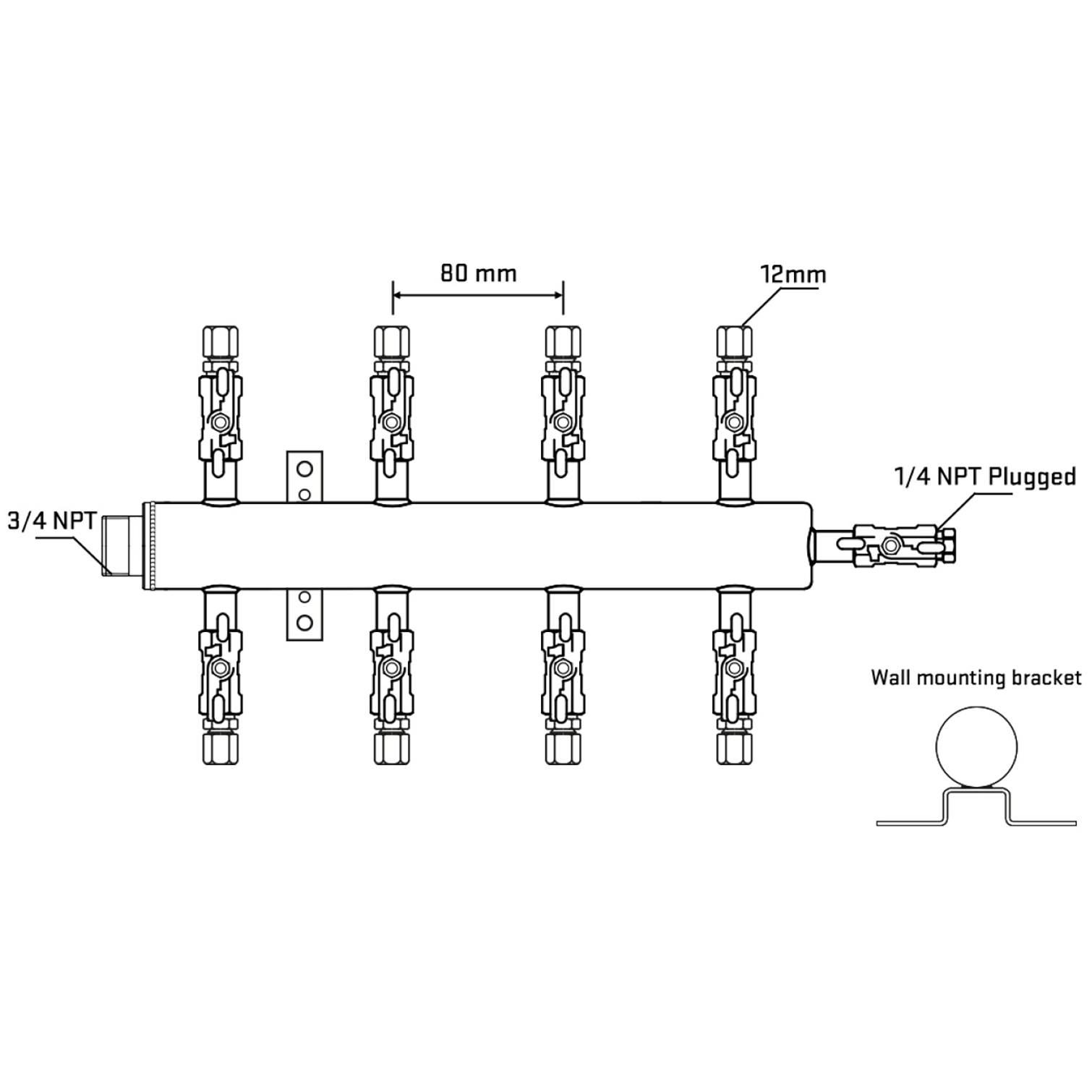 M508A031022 Manifolds Stainless Steel Double Sided