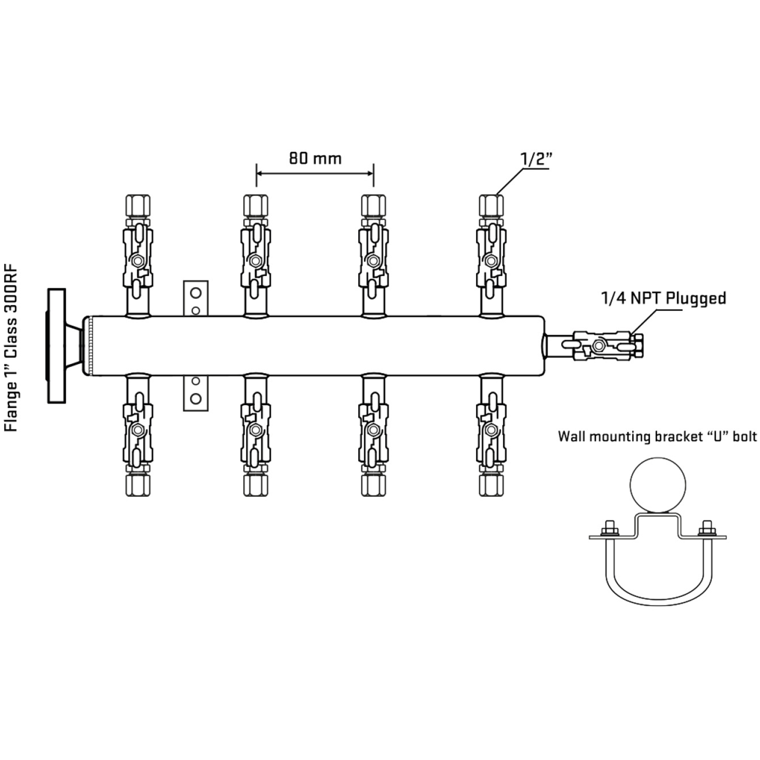 M508A050221 Manifolds Stainless Steel Double Sided