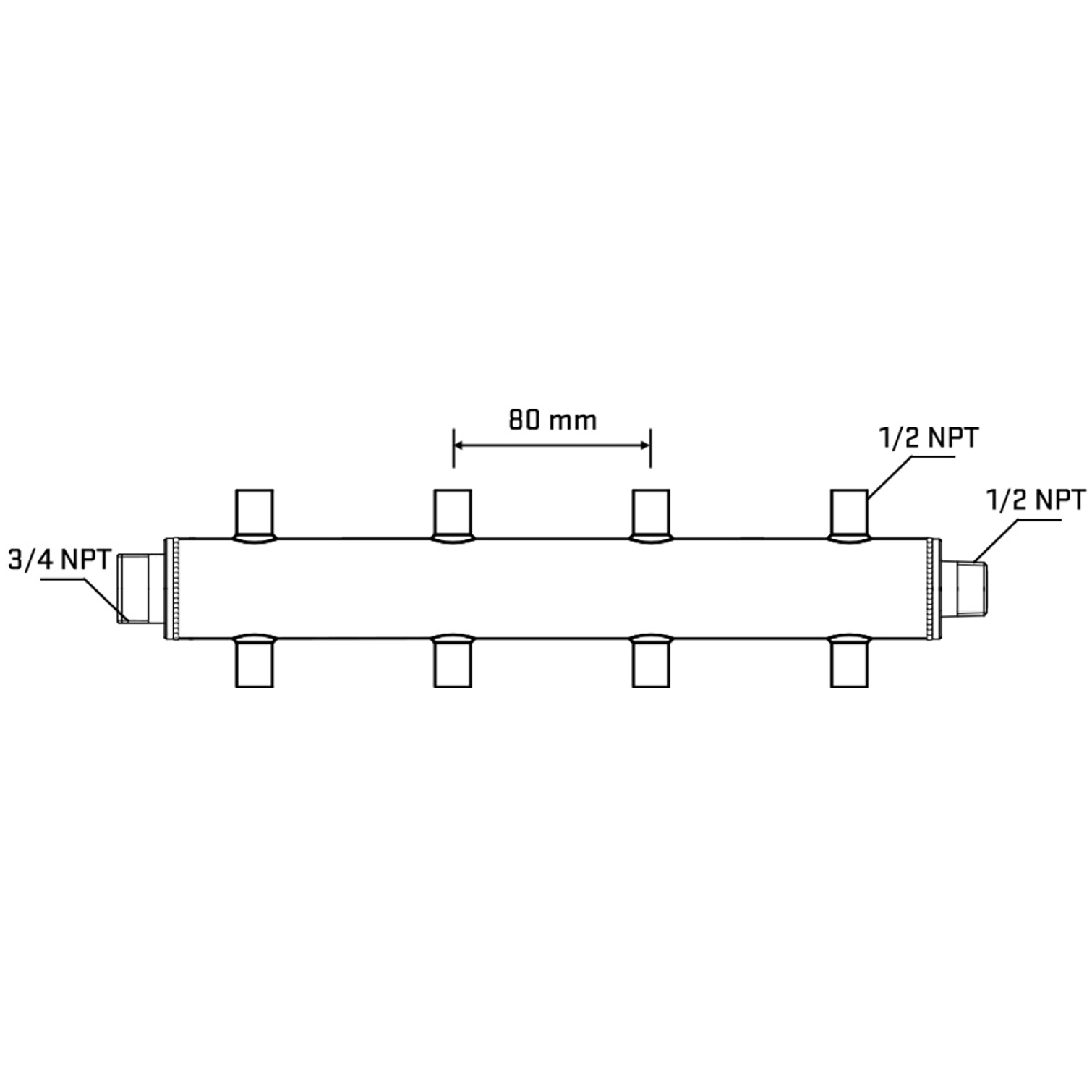 M508A061030 Manifolds Stainless Steel Double Sided