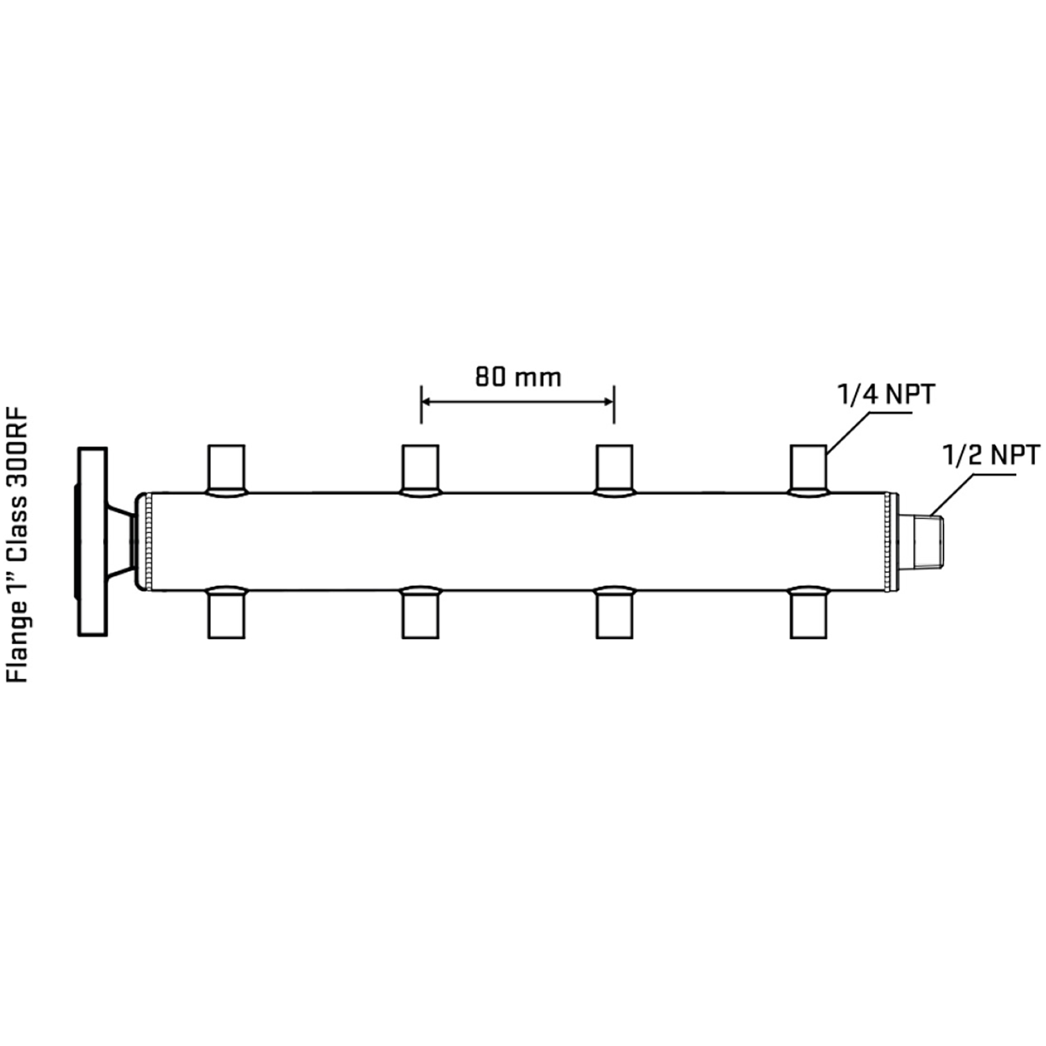 M508A070230 Manifolds Stainless Steel Double Sided