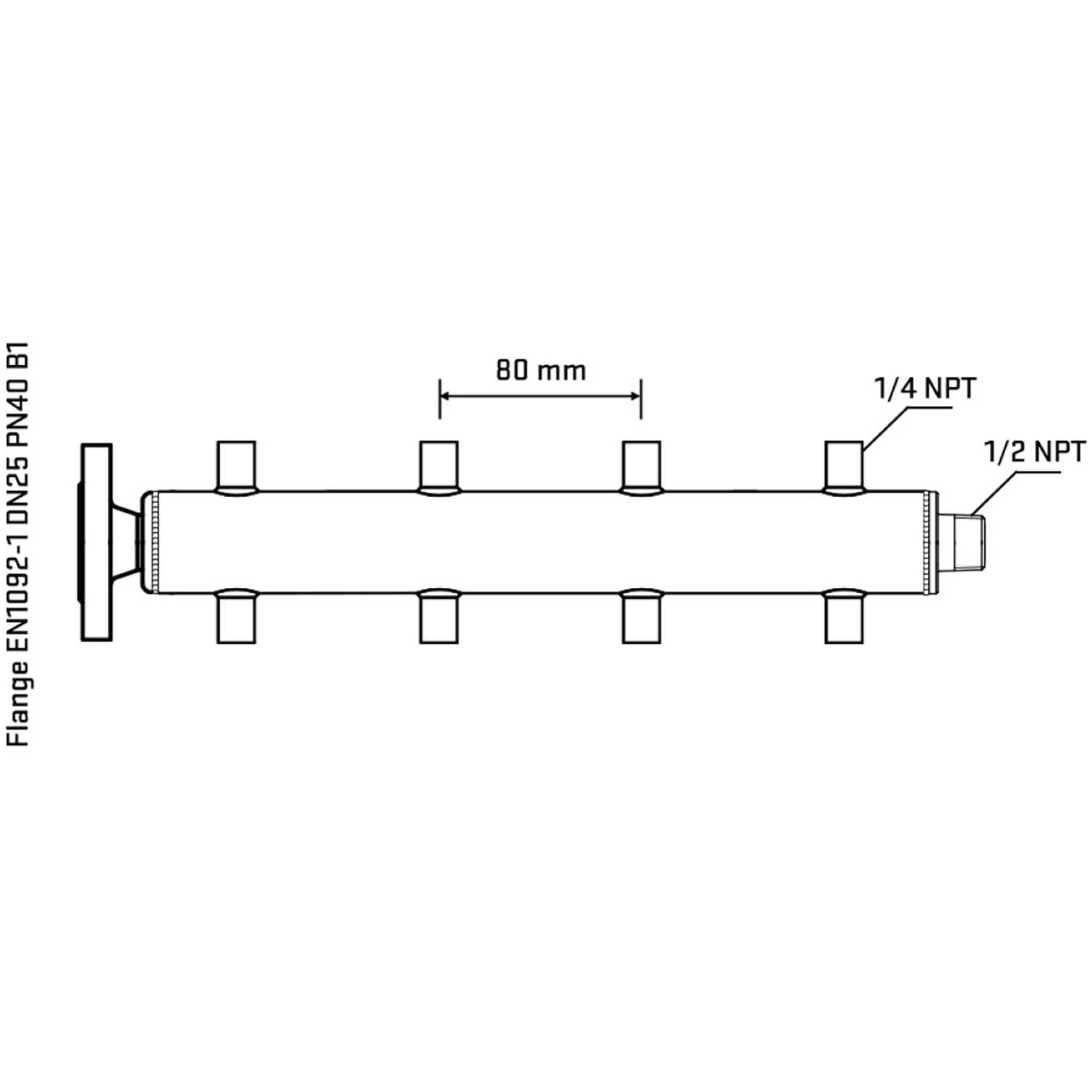 M508A070330 Manifolds Stainless Steel Double Sided