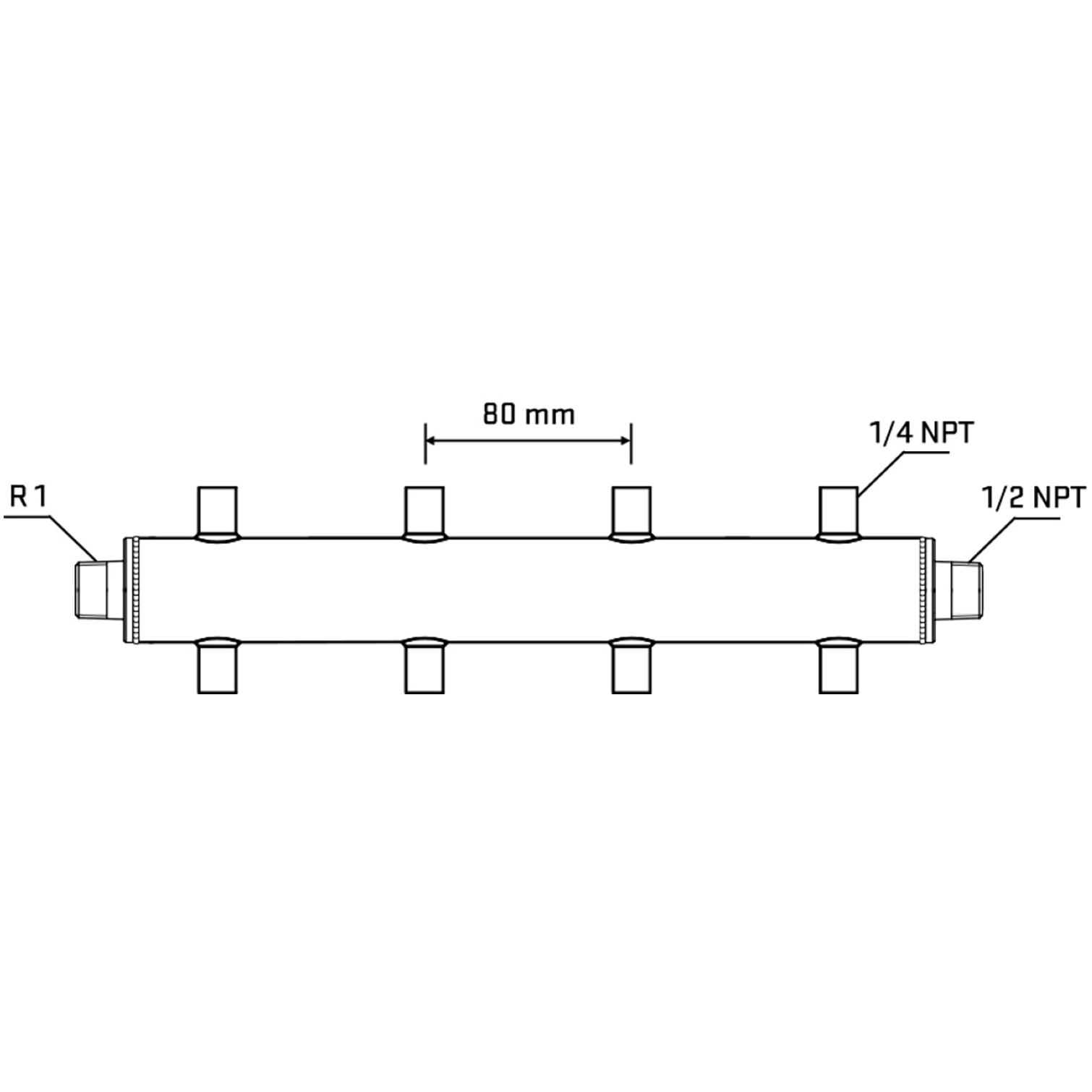 M508A070530 Manifolds Stainless Steel Double Sided