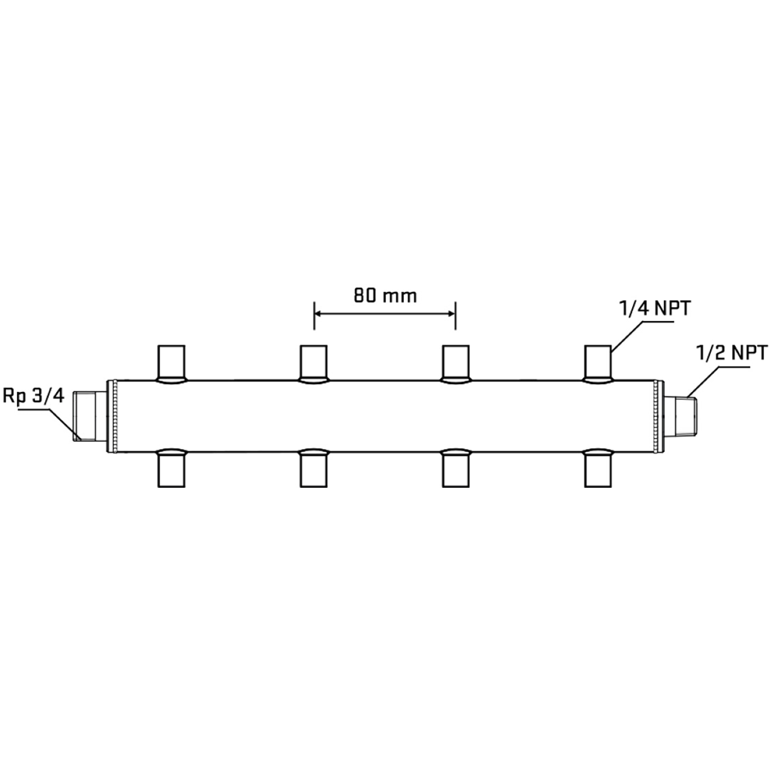 M508A070630 Manifolds Stainless Steel Double Sided