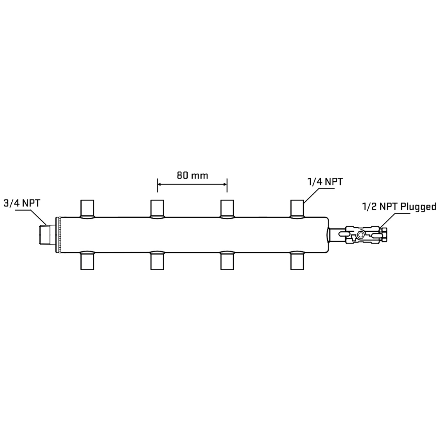 M508A070810 Manifolds Stainless Steel Double Sided