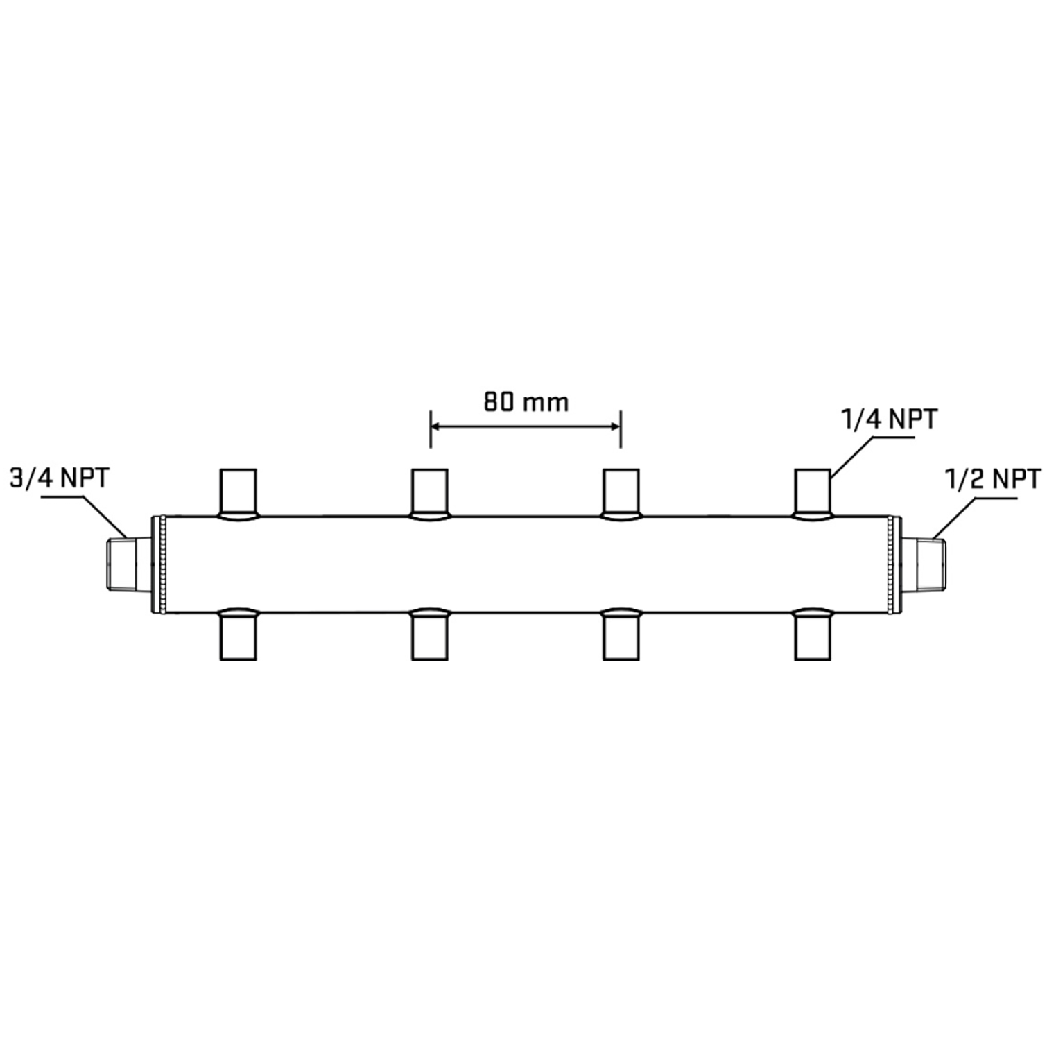 M508A070830 Manifolds Stainless Steel Double Sided