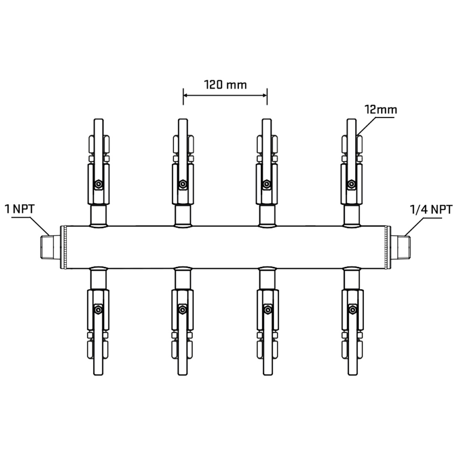 M508B110940 Manifolds Stainless Steel Double Sided