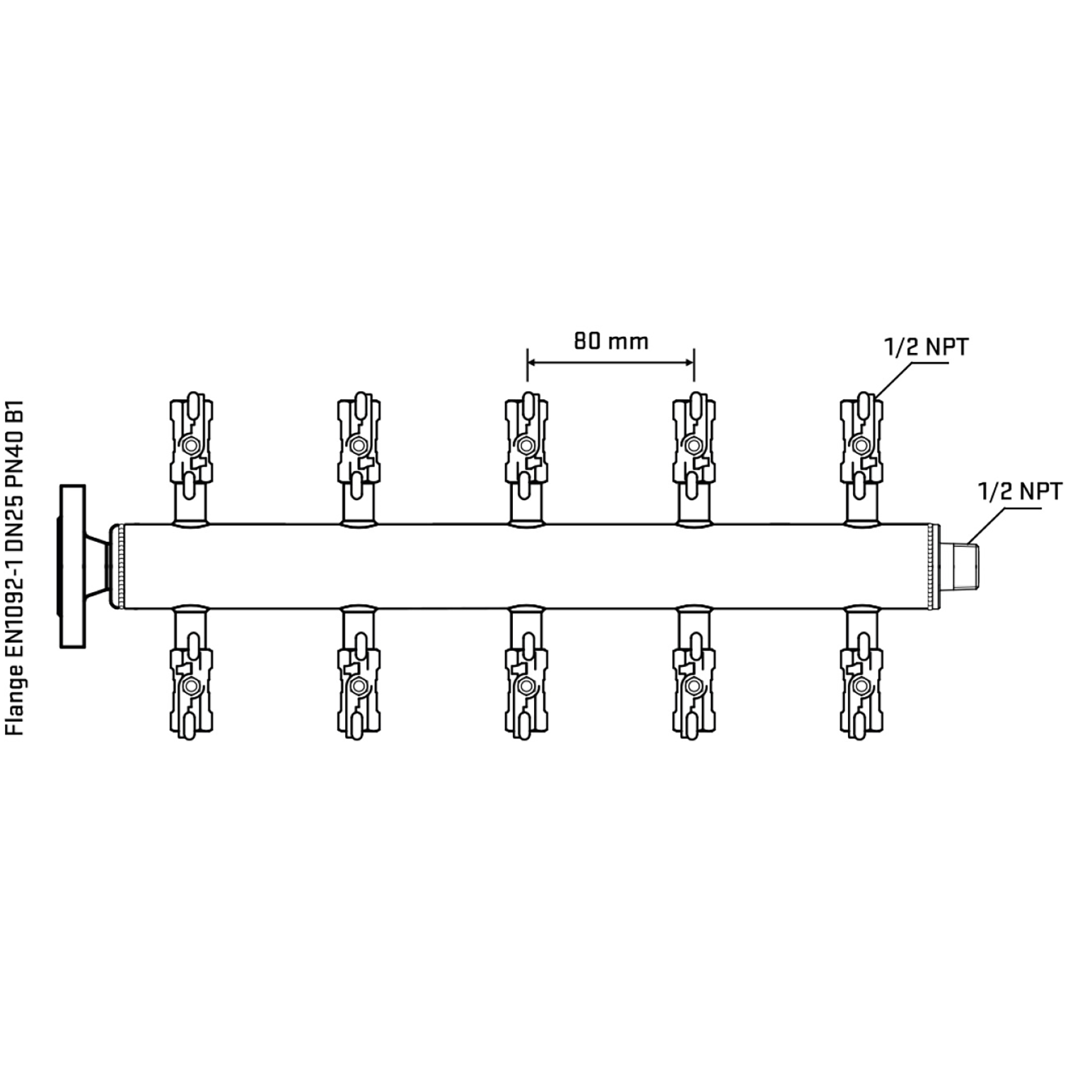 M510A010330 Manifolds Stainless Steel Double Sided