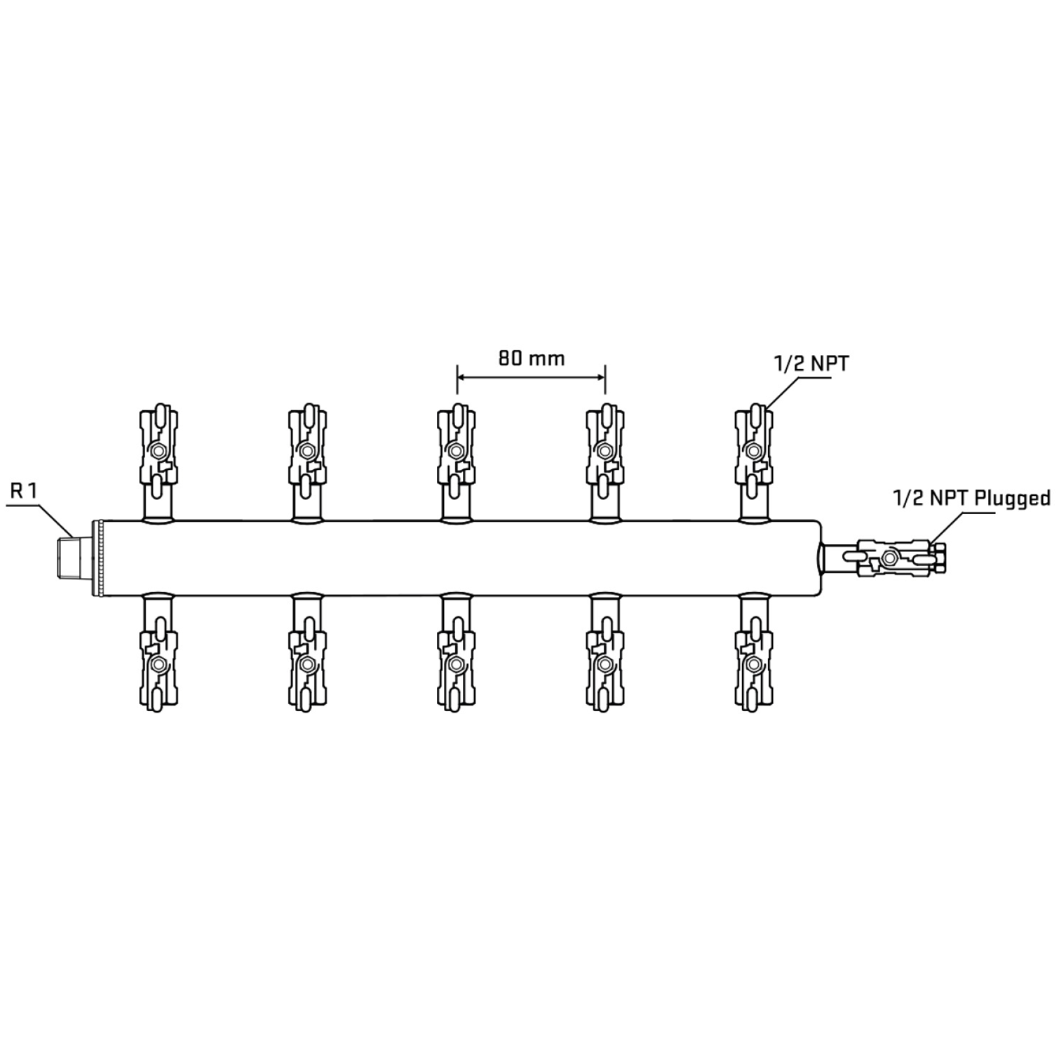 M510A010510 Manifolds Stainless Steel Double Sided