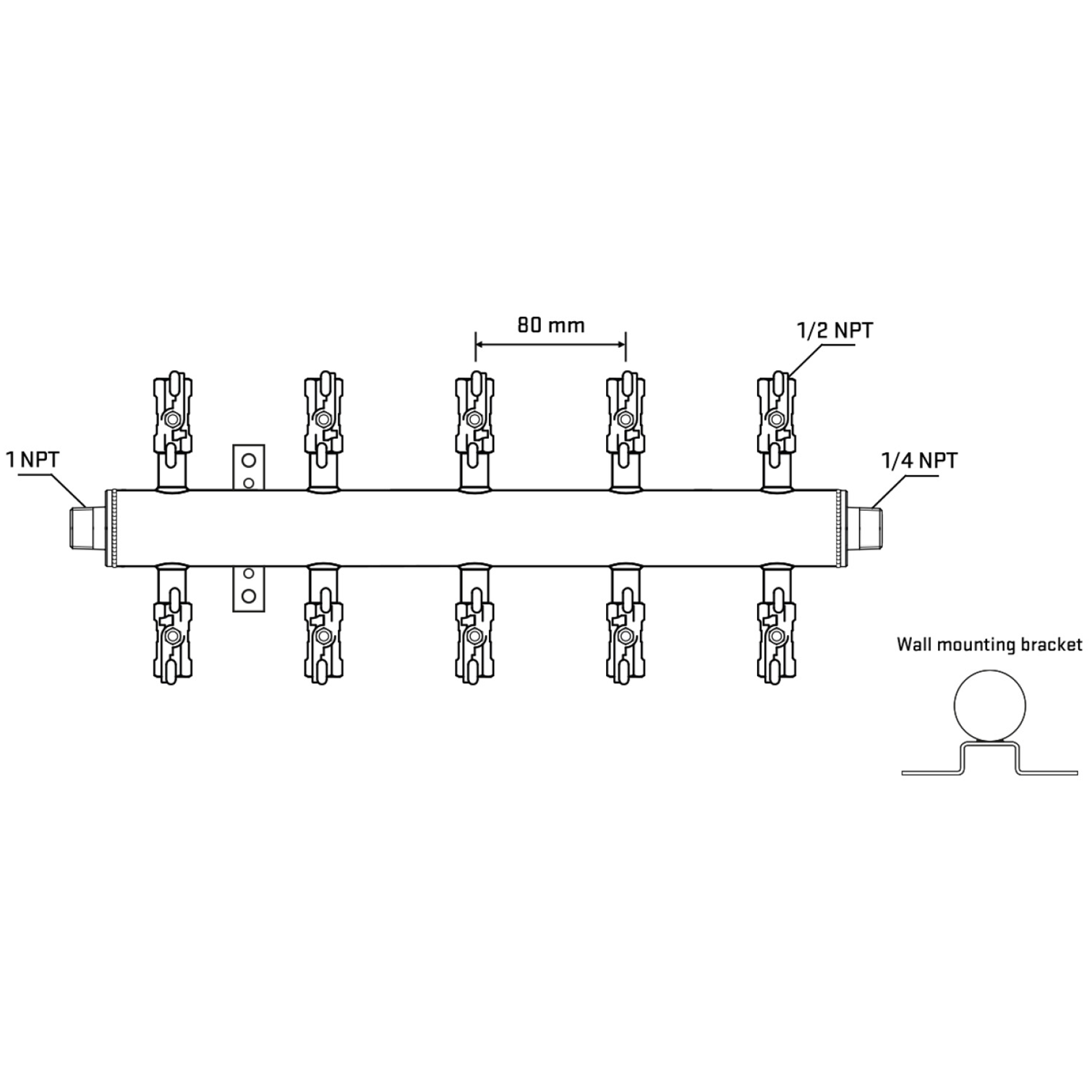 M510A010942 Manifolds Stainless Steel Double Sided