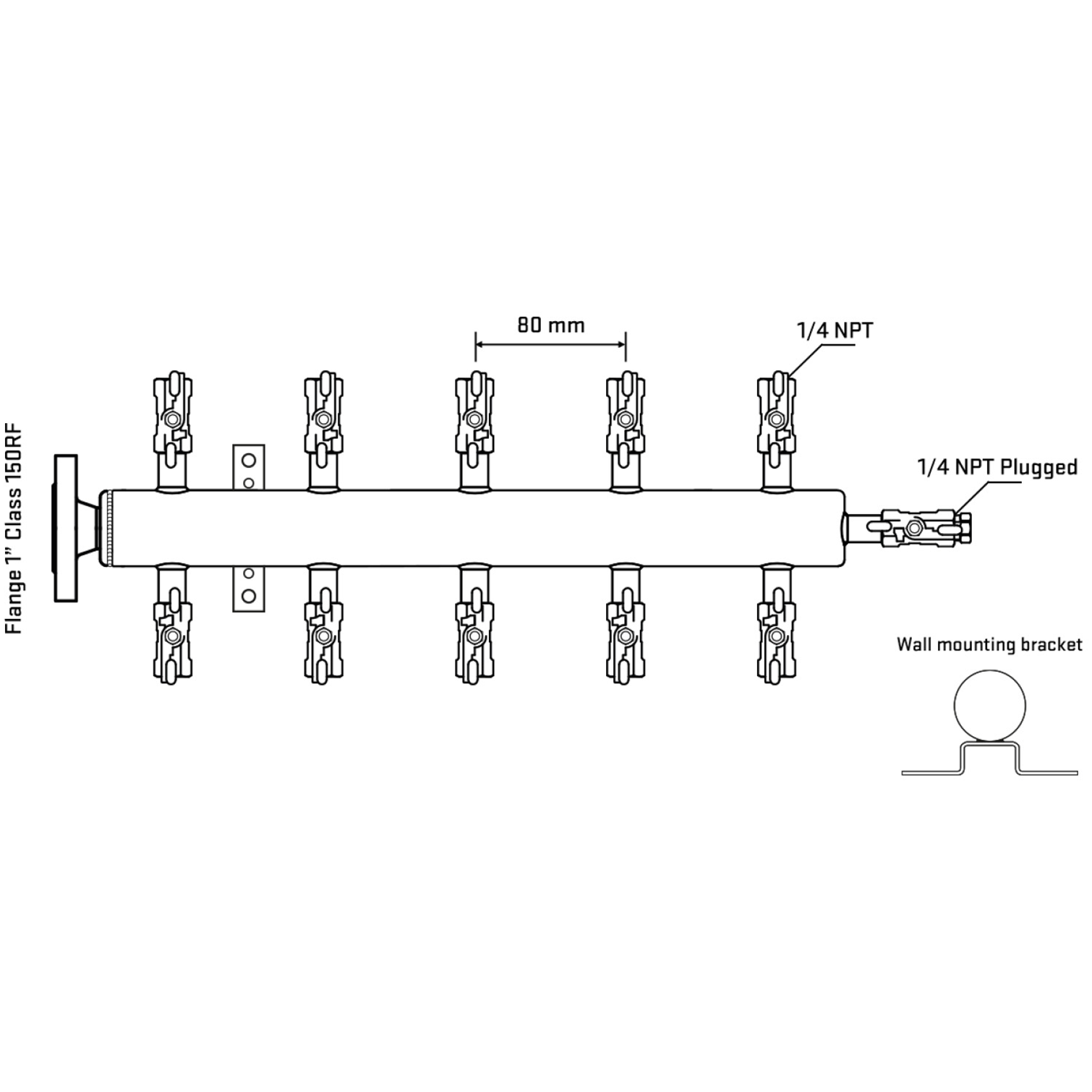 M510A020122 Manifolds Stainless Steel Double Sided