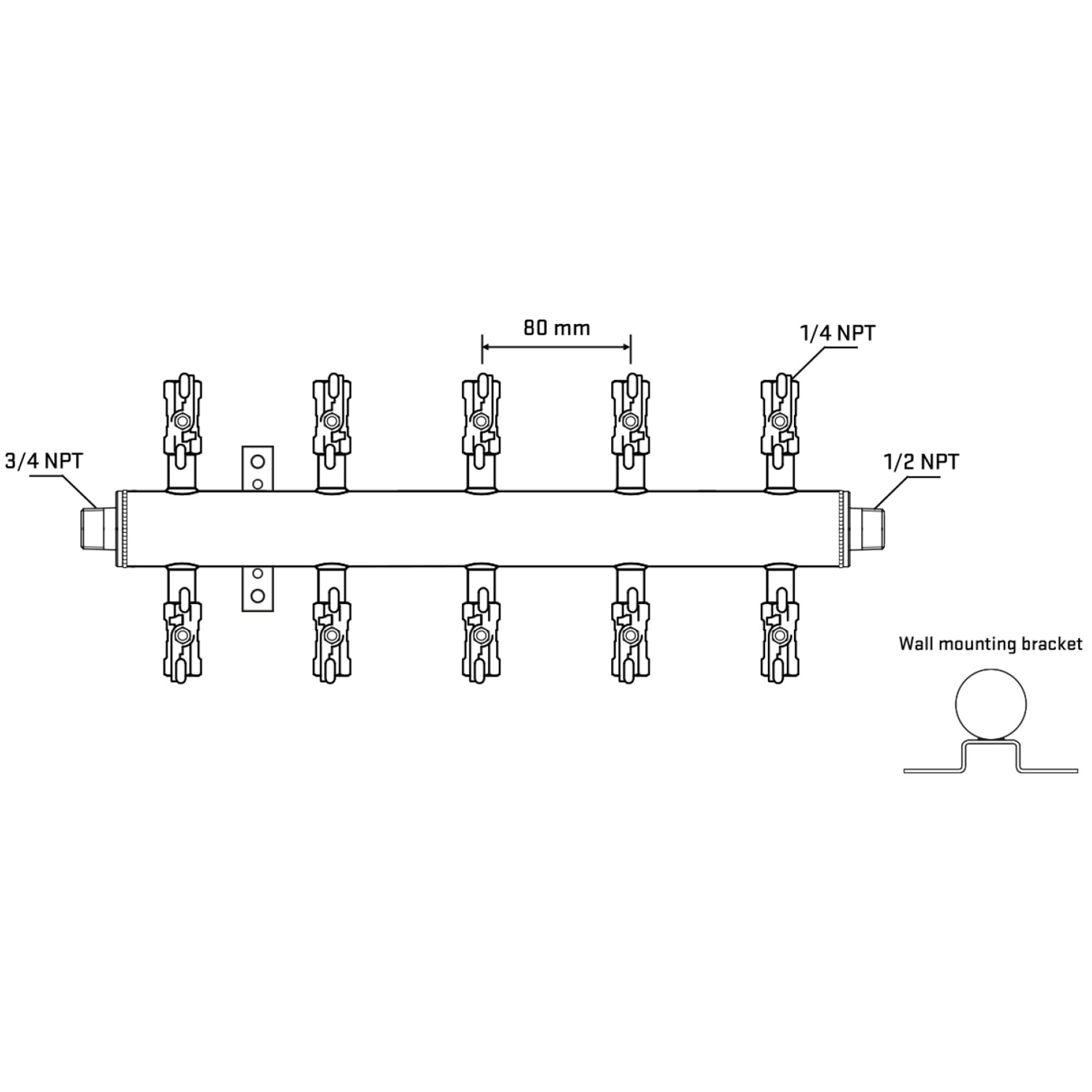 M510A020832 Manifolds Stainless Steel Double Sided