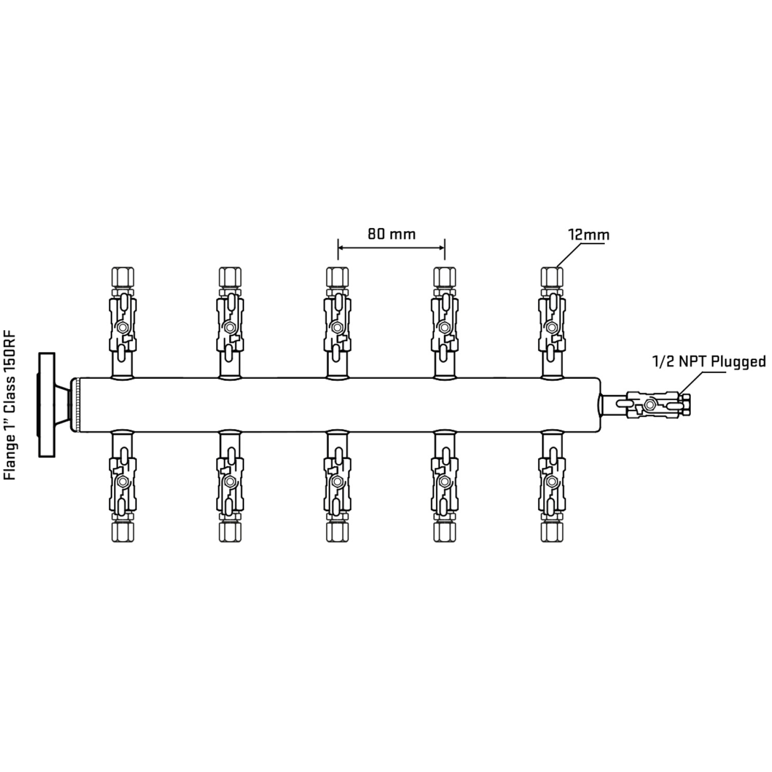 M510A030110 Manifolds Stainless Steel Double Sided