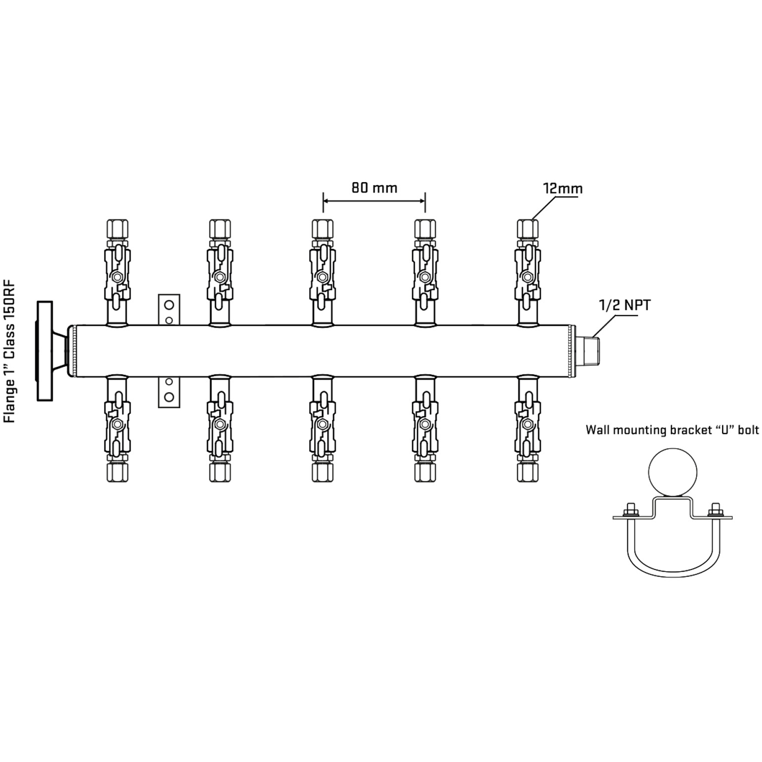 M510A030131 Manifolds Stainless Steel Double Sided