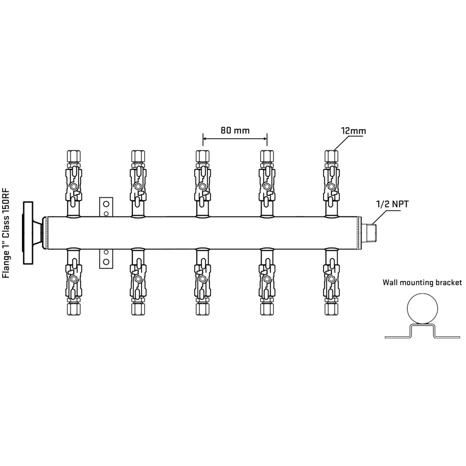 M510A030132 Manifolds Stainless Steel Double Sided