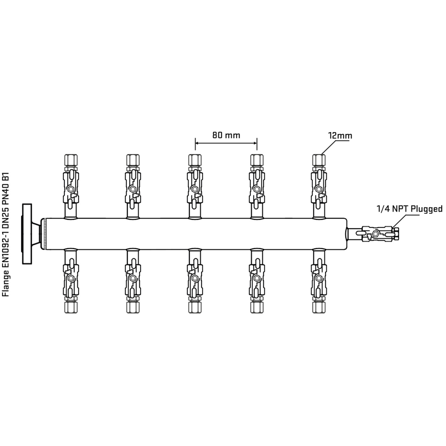 M510A030320 Manifolds Stainless Steel Double Sided