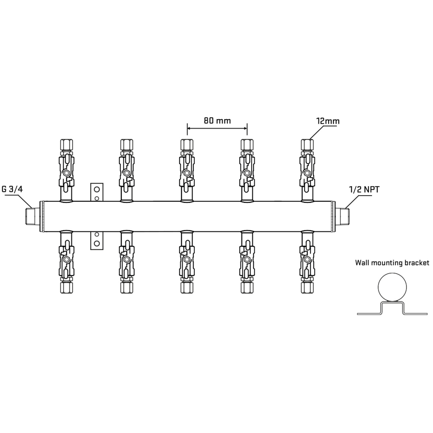 M510A030432 Manifolds Stainless Steel Double Sided