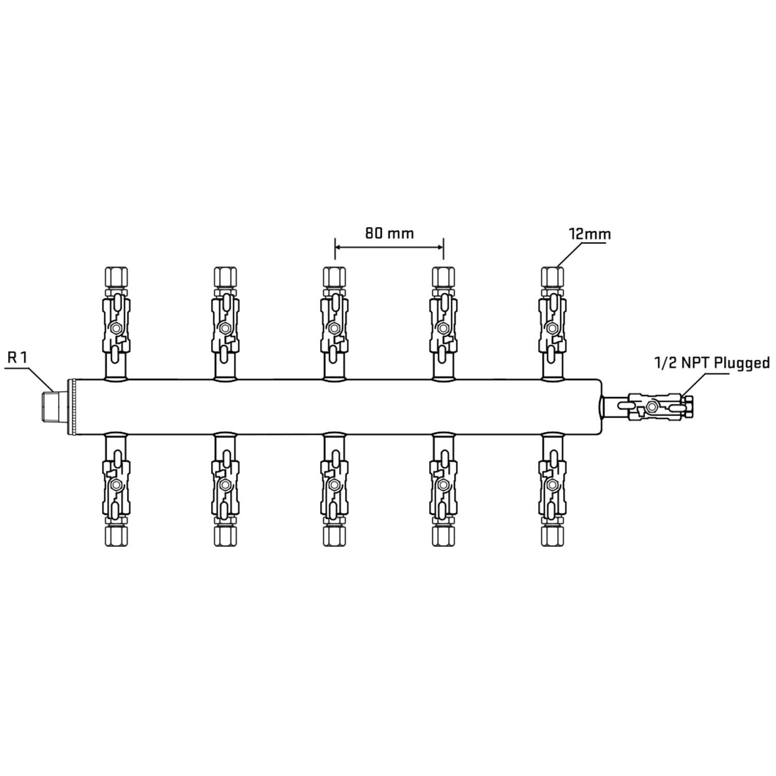 M510A030510 Manifolds Stainless Steel Double Sided