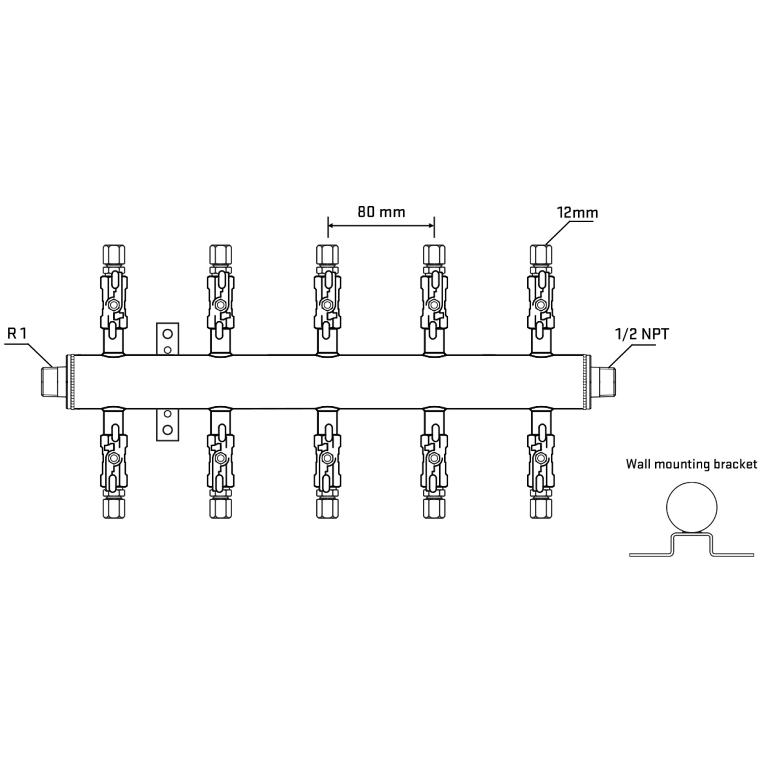 M510A030532 Manifolds Stainless Steel Double Sided