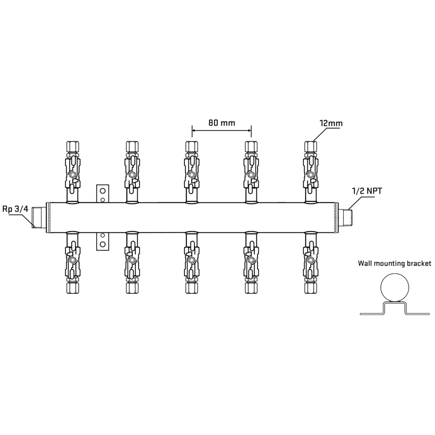 M510A030632 Manifolds Stainless Steel Double Sided