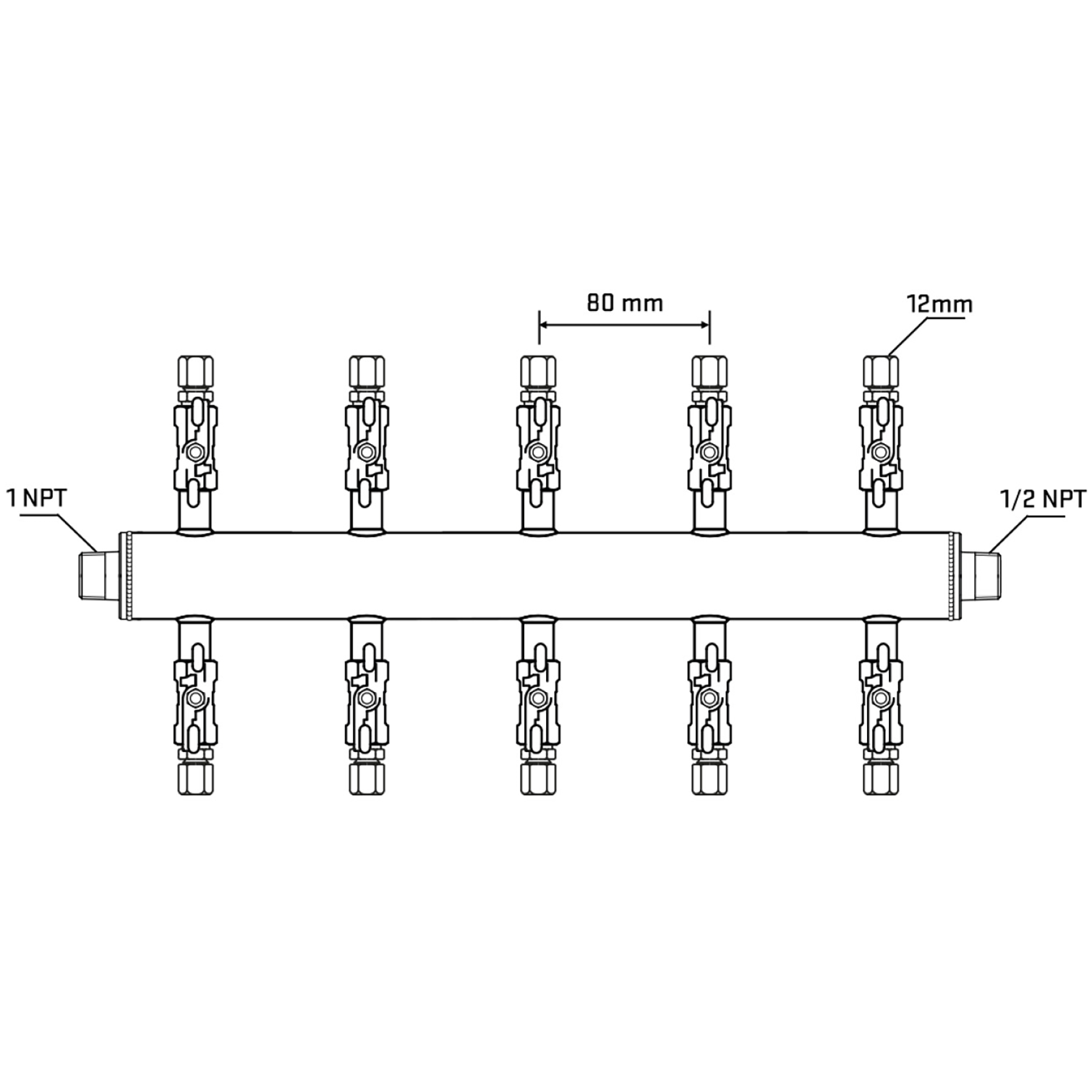 M510A030930 Manifolds Stainless Steel Double Sided