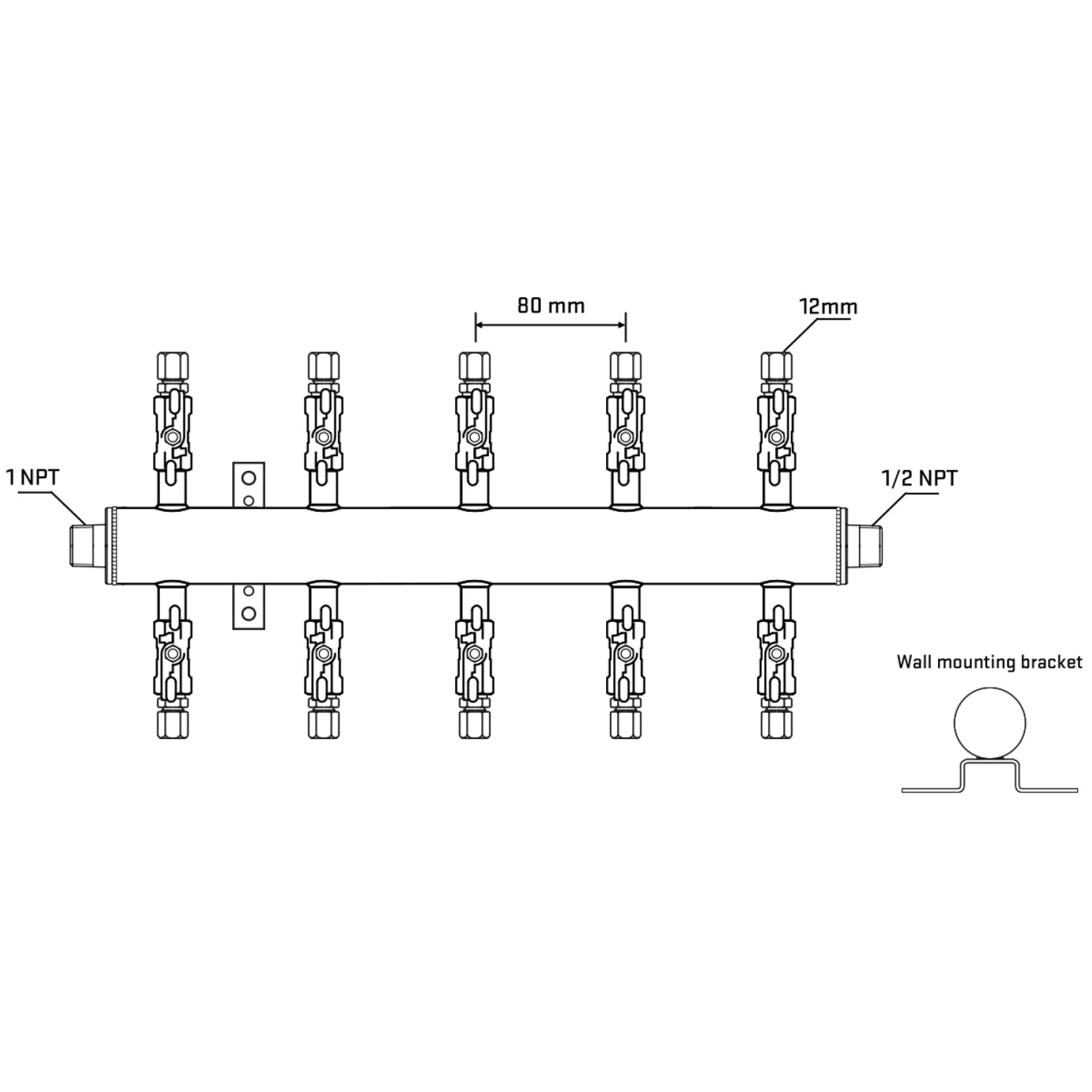 M510A030932 Manifolds Stainless Steel Double Sided