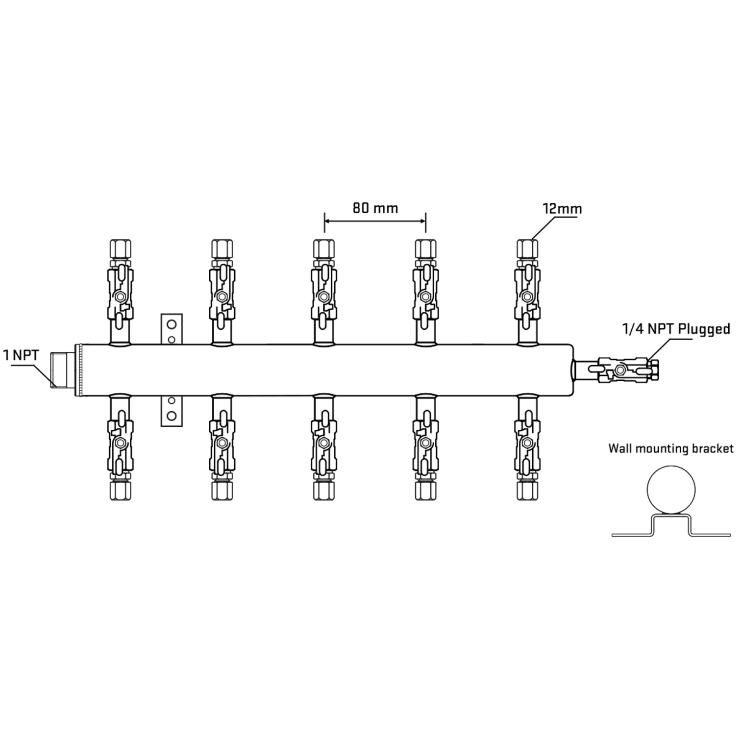 M510A031122 Manifolds Stainless Steel Double Sided