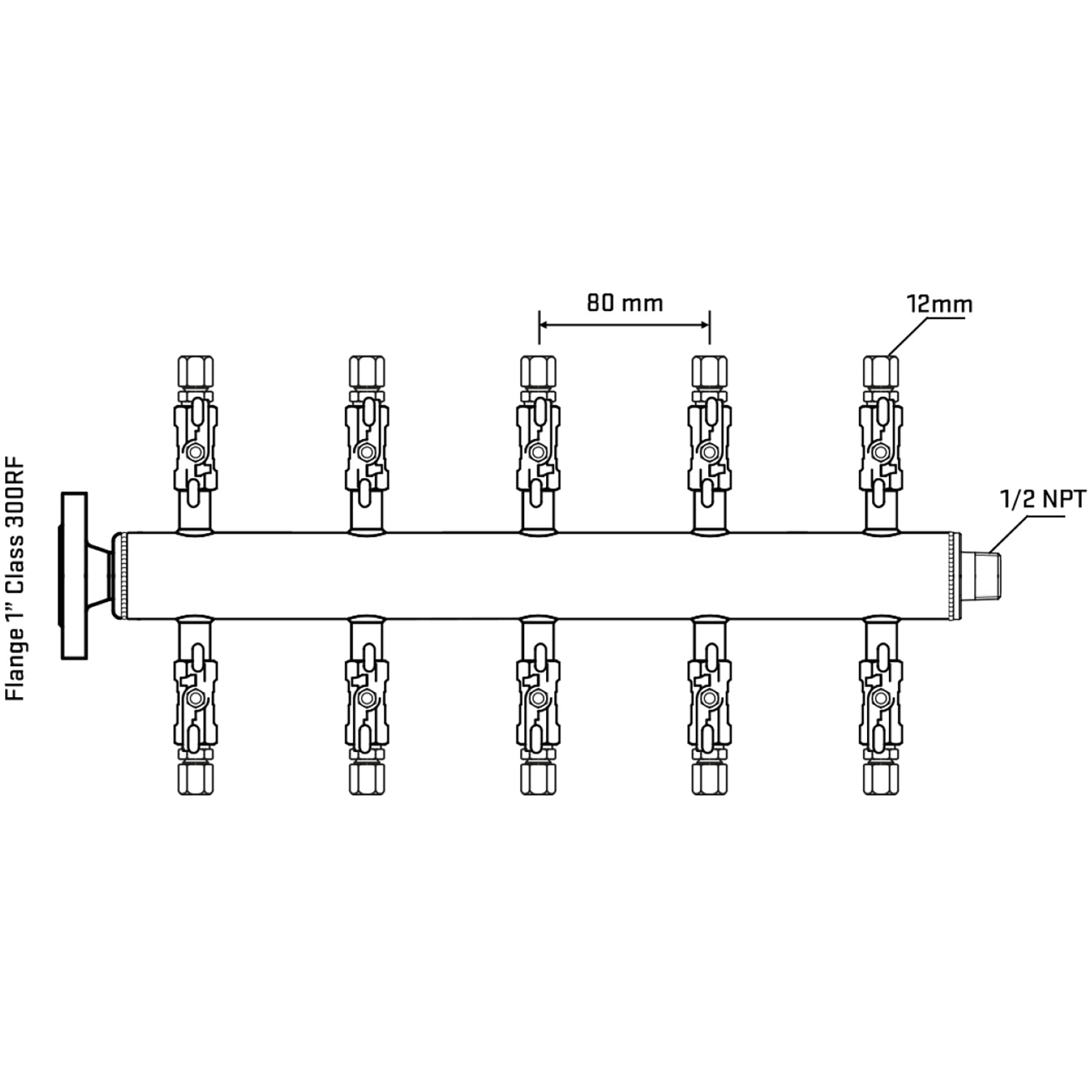 M510A040230 Manifolds Stainless Steel Double Sided