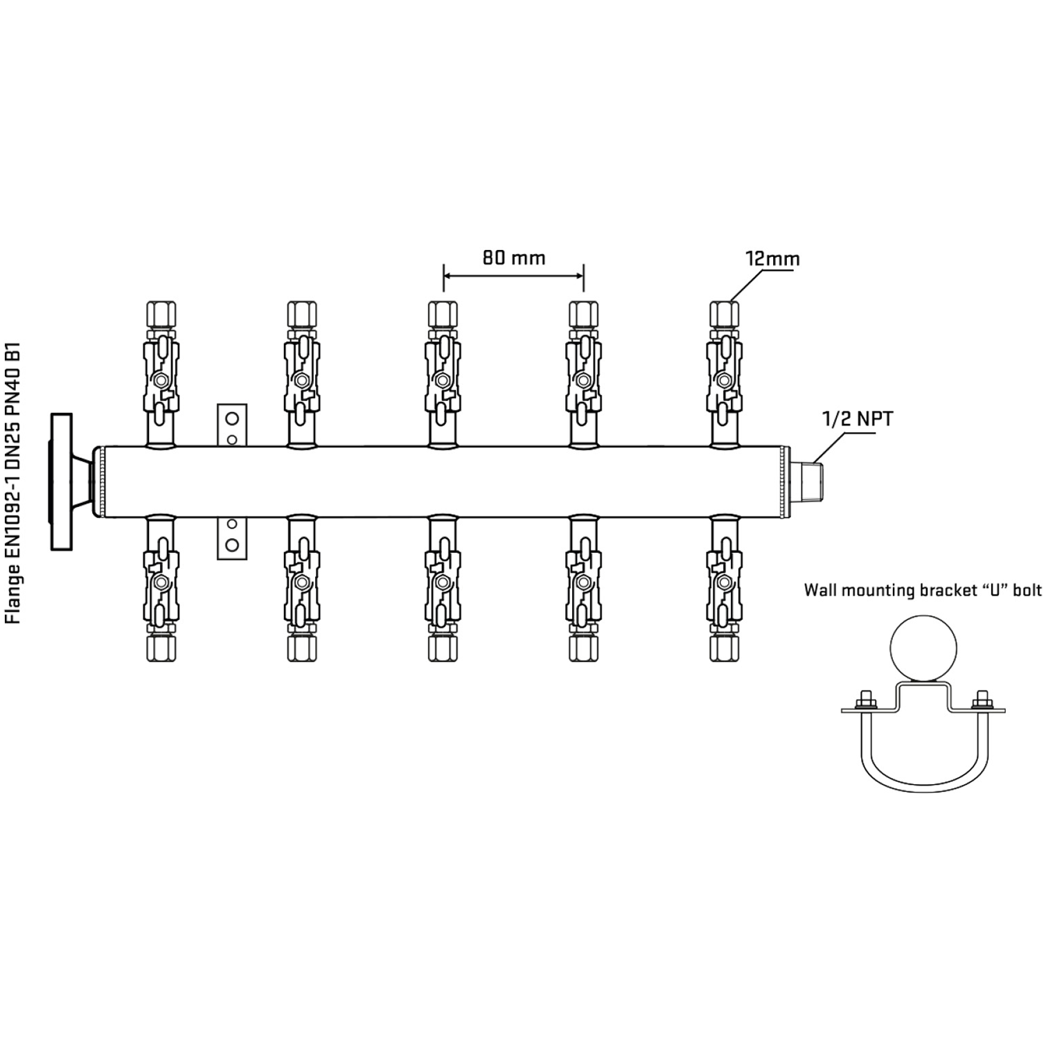 M510A040331 Manifolds Stainless Steel Double Sided