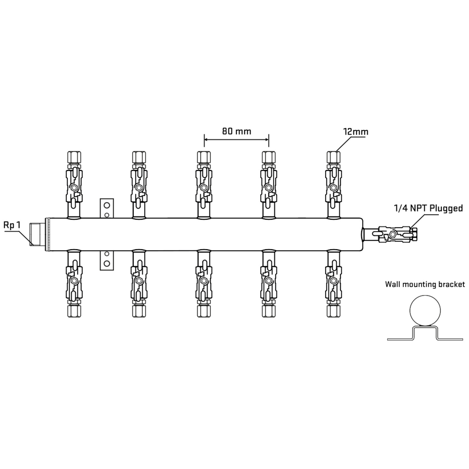 M510A040722 Manifolds Stainless Steel Double Sided