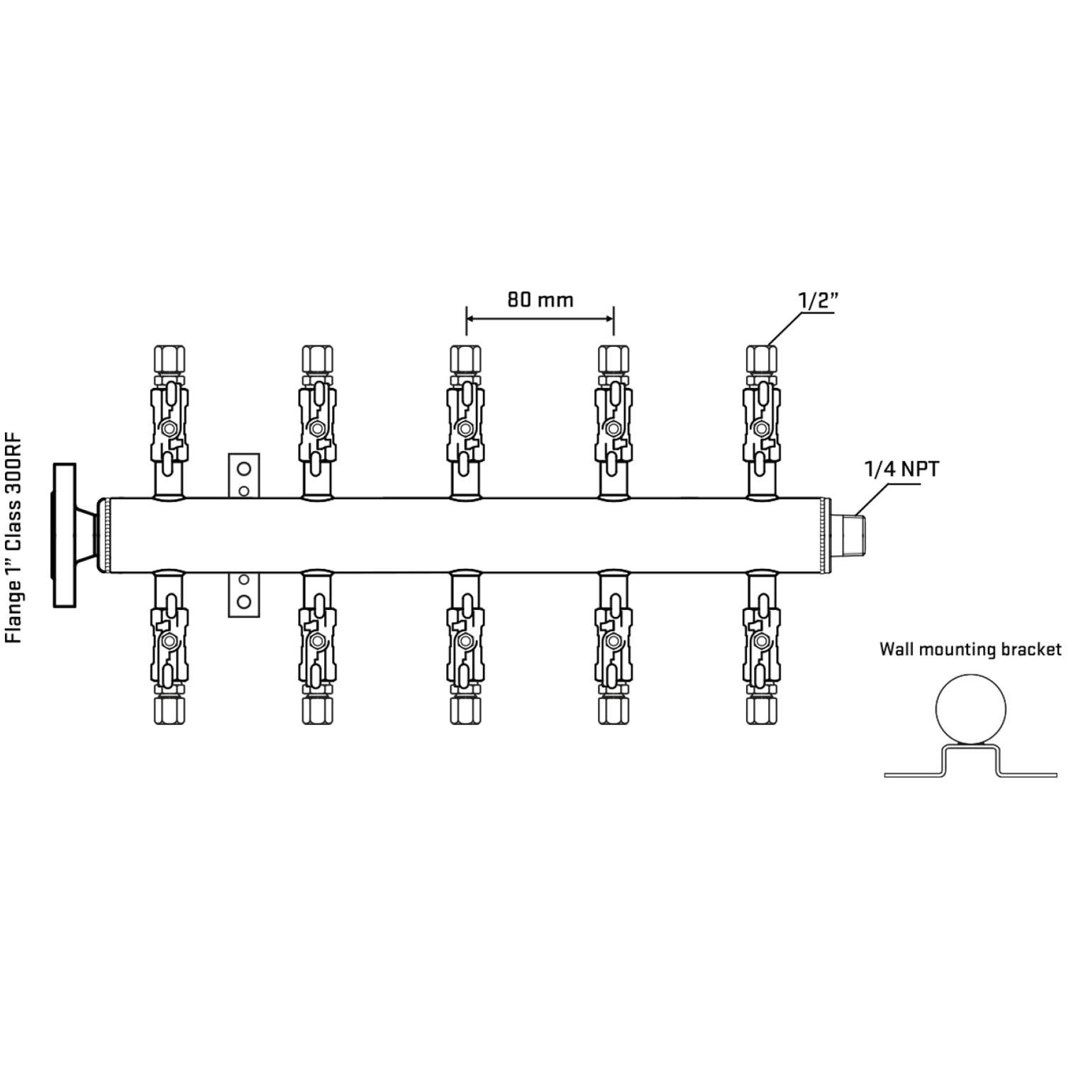 M510A050242 Manifolds Stainless Steel Double Sided