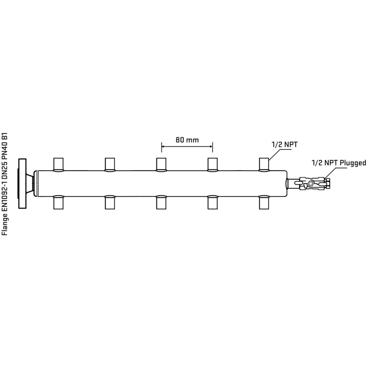 M510A060310 Manifolds Stainless Steel Double Sided