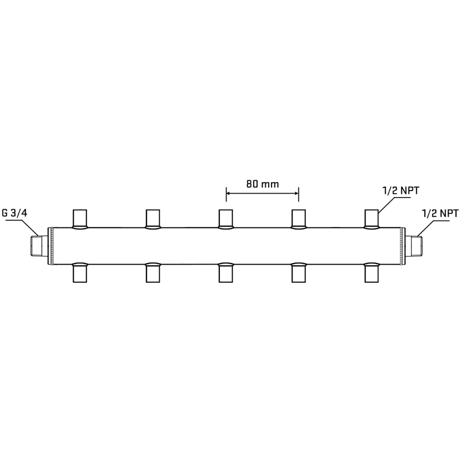 M510A060430 Manifolds Stainless Steel Double Sided