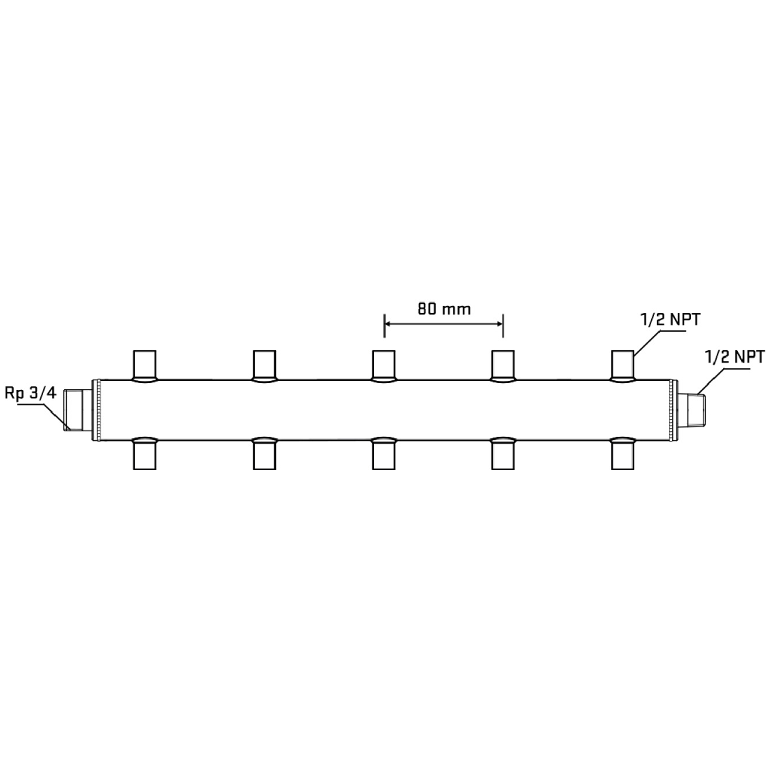 M510A060630 Manifolds Stainless Steel Double Sided