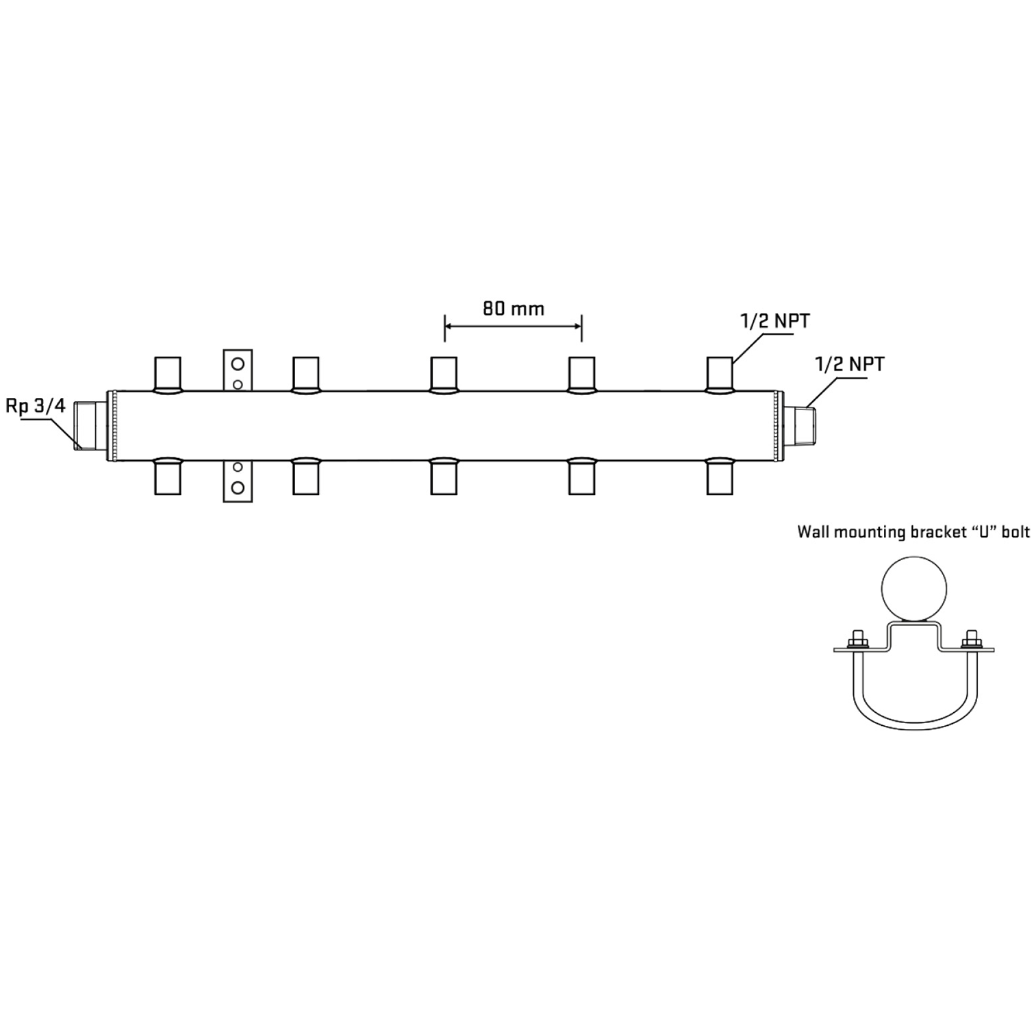 M510A060631 Manifolds Stainless Steel Double Sided