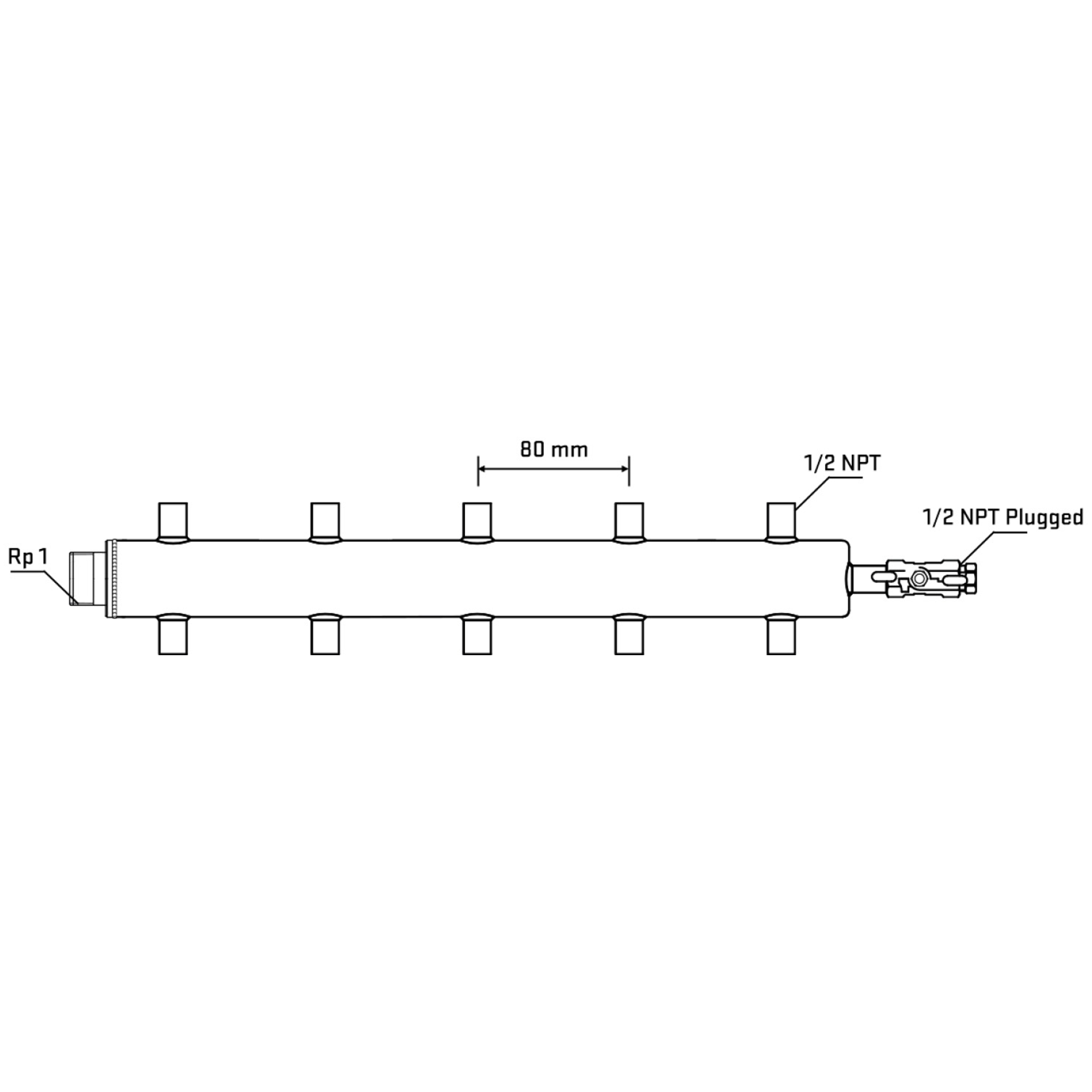 M510A060710 Manifolds Stainless Steel Double Sided