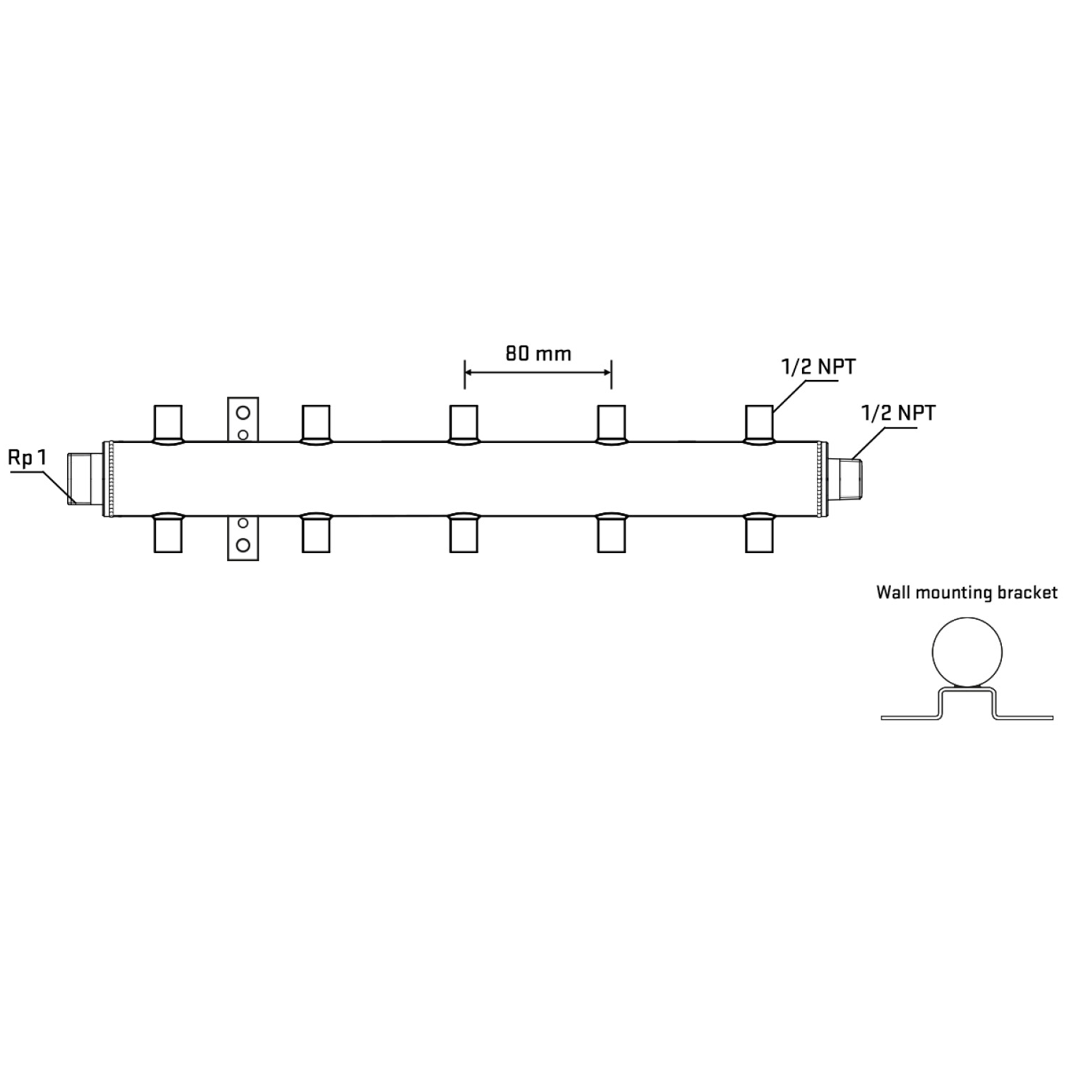 M510A060732 Manifolds Stainless Steel Double Sided