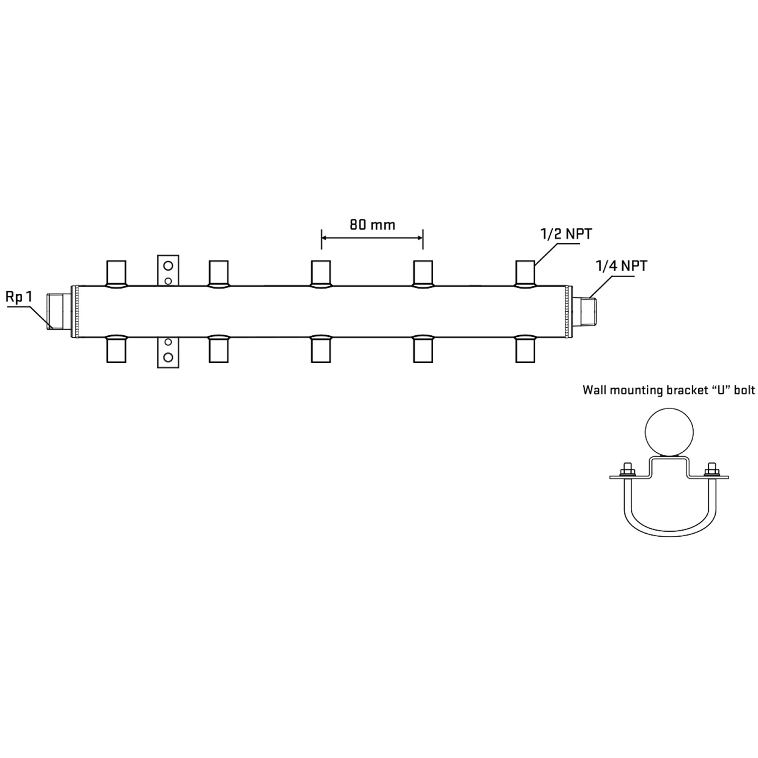 M510A060741 Manifolds Stainless Steel Double Sided