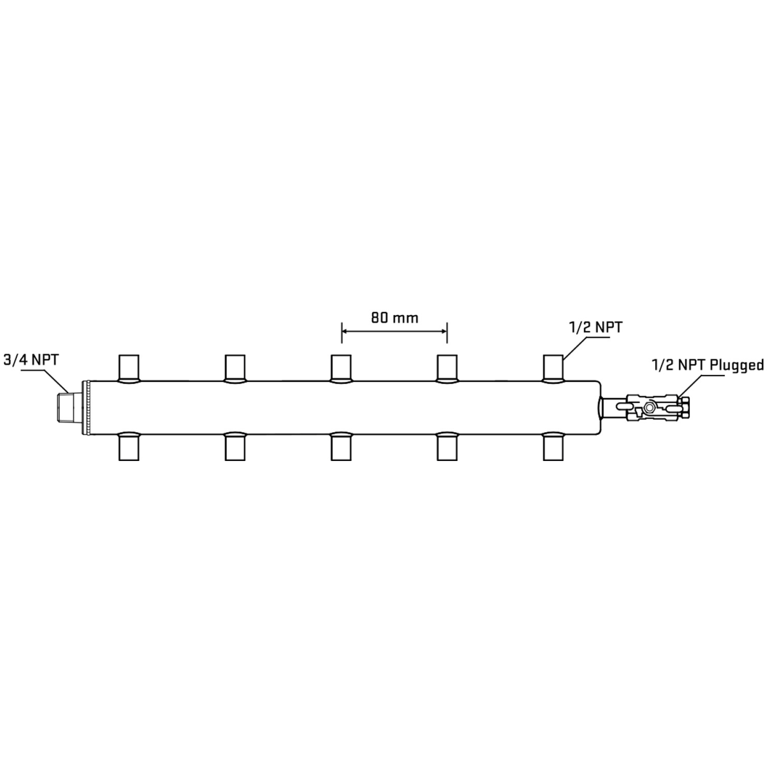 M510A060810 Manifolds Stainless Steel Double Sided