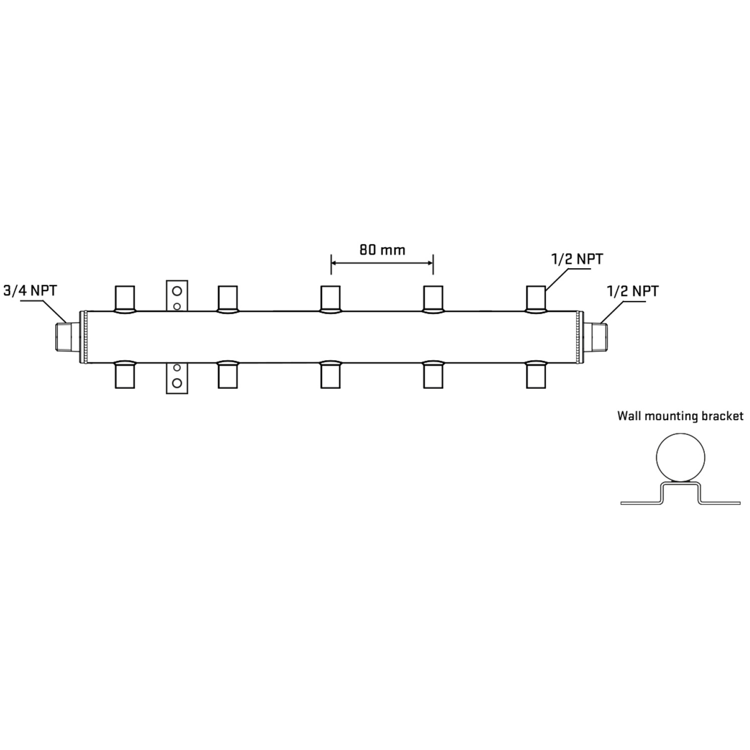 M510A060832 Manifolds Stainless Steel Double Sided