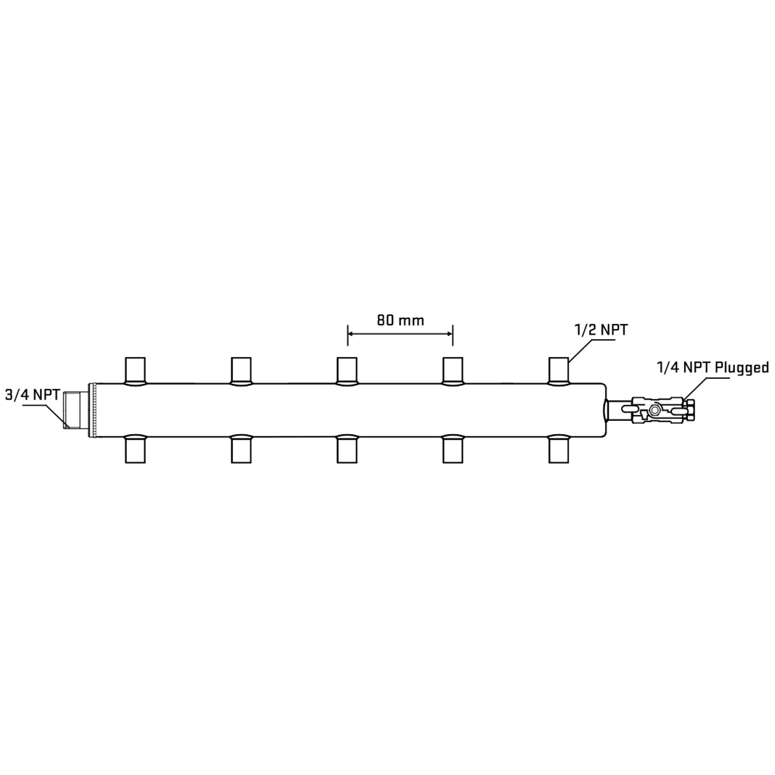 M510A061020 Manifolds Stainless Steel Double Sided