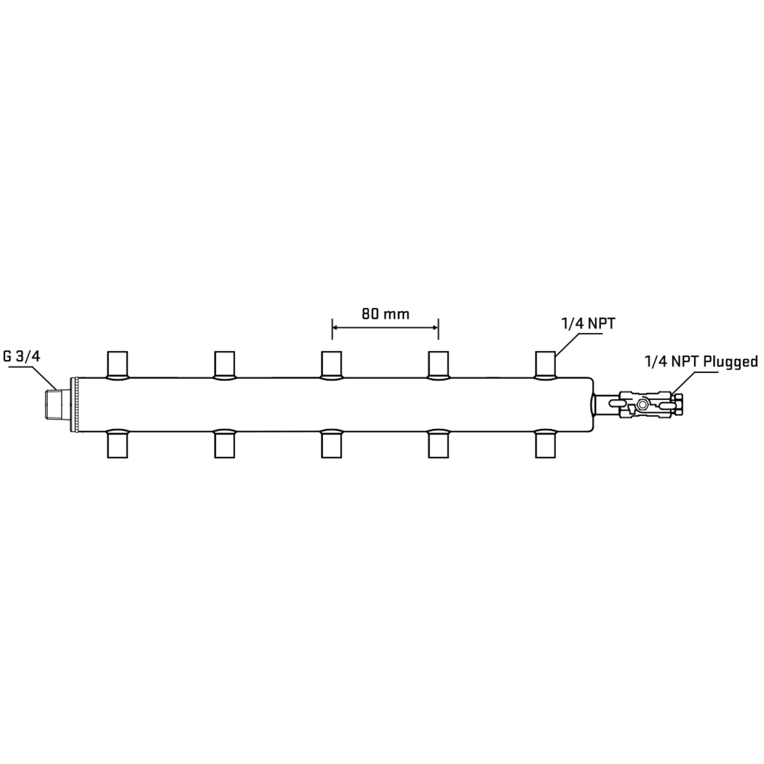 M510A070420 Manifolds Stainless Steel Double Sided