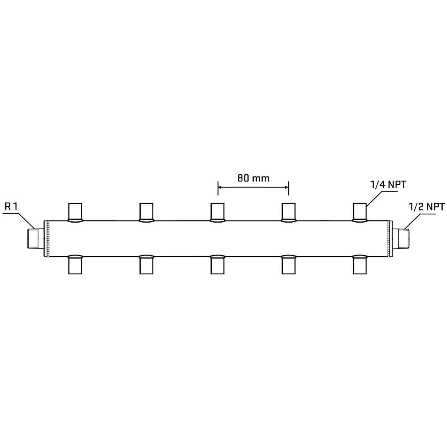 M510A070530 Manifolds Stainless Steel Double Sided