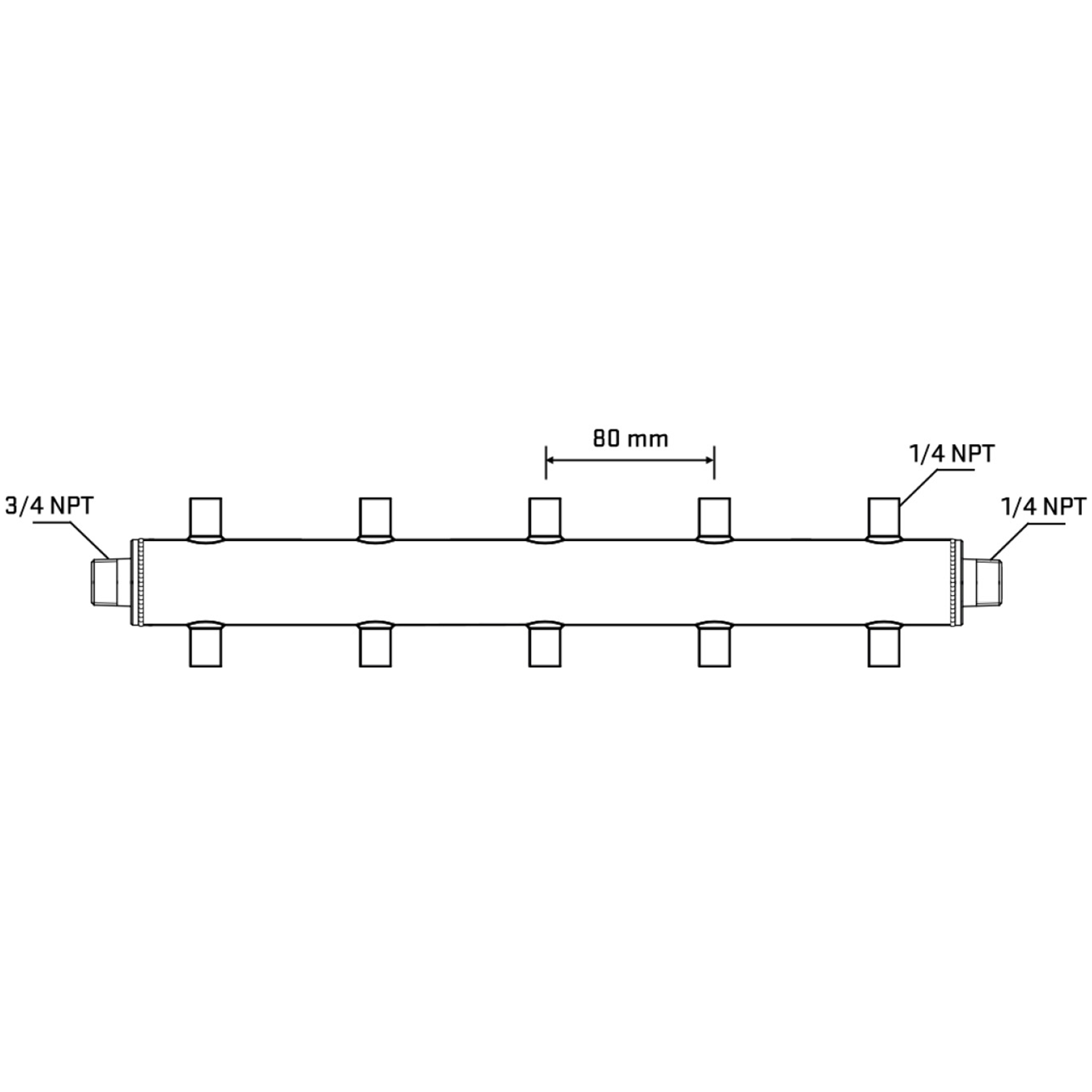 M510A070840 Manifolds Stainless Steel Double Sided