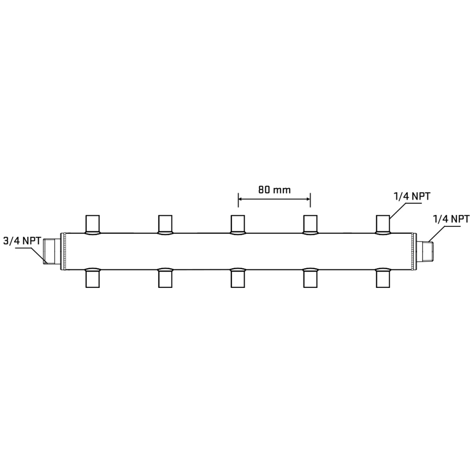 M510A071040 Manifolds Stainless Steel Double Sided